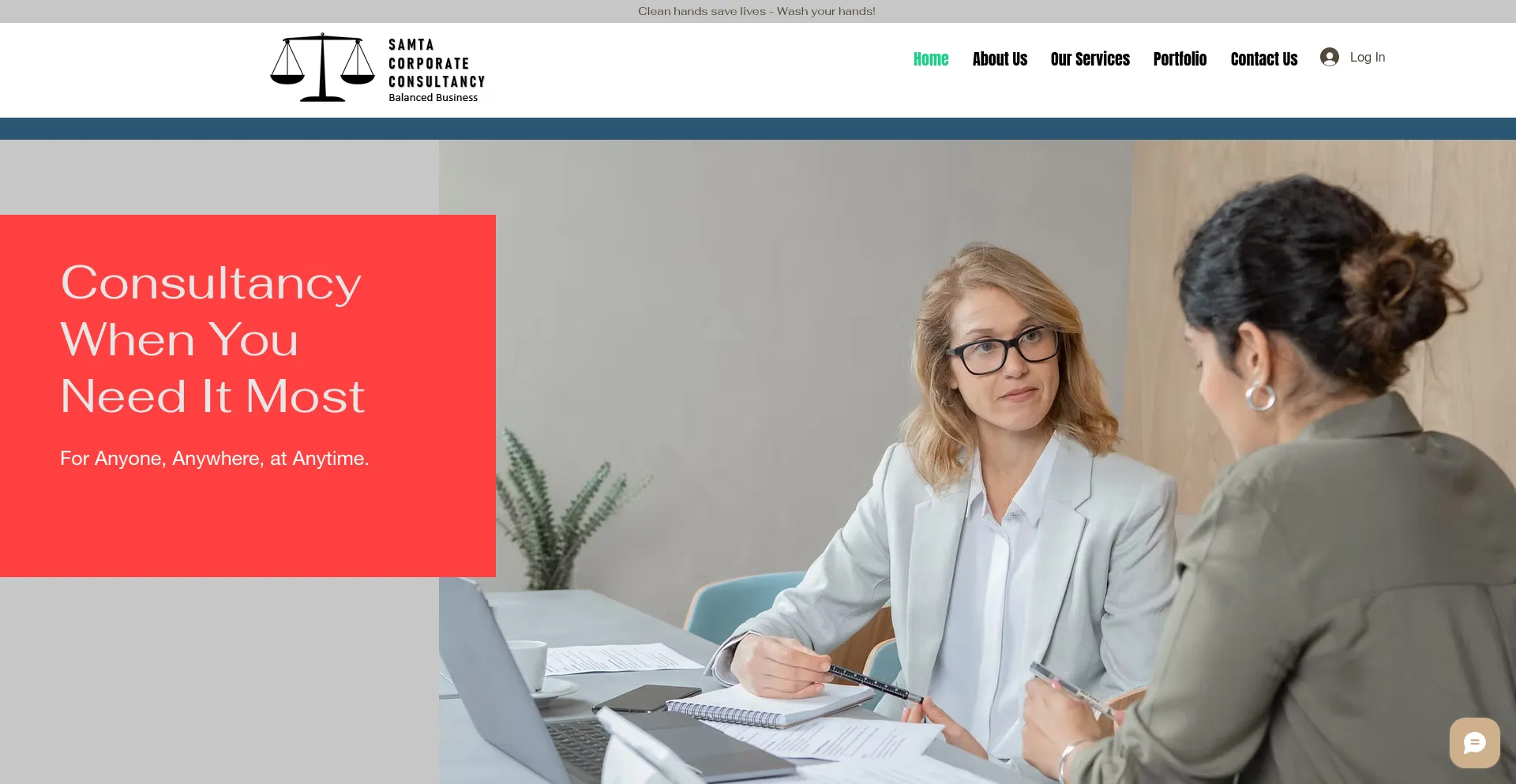 Website screenshot of Samtacc.com