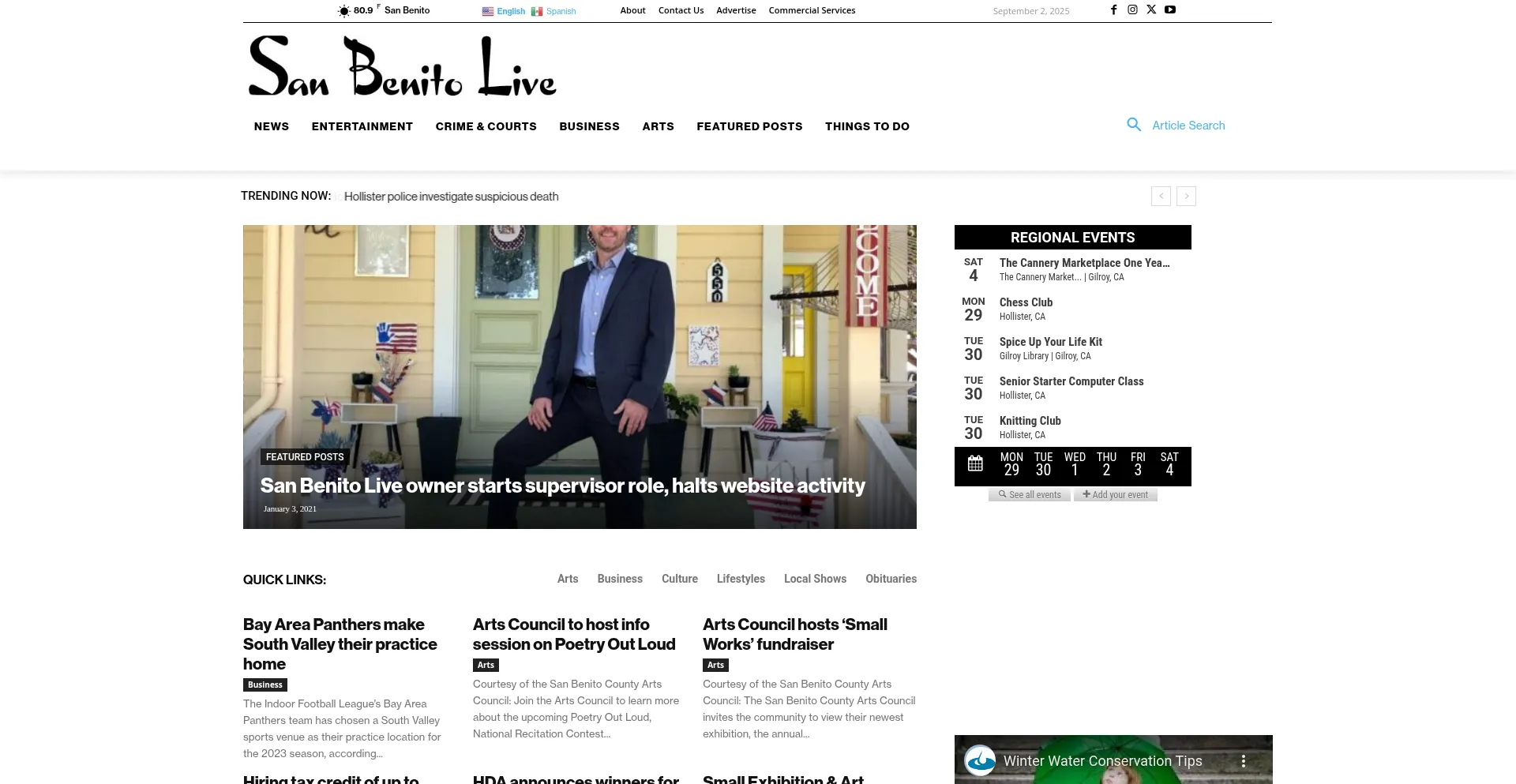 Sanbenitolive.com Screenshot