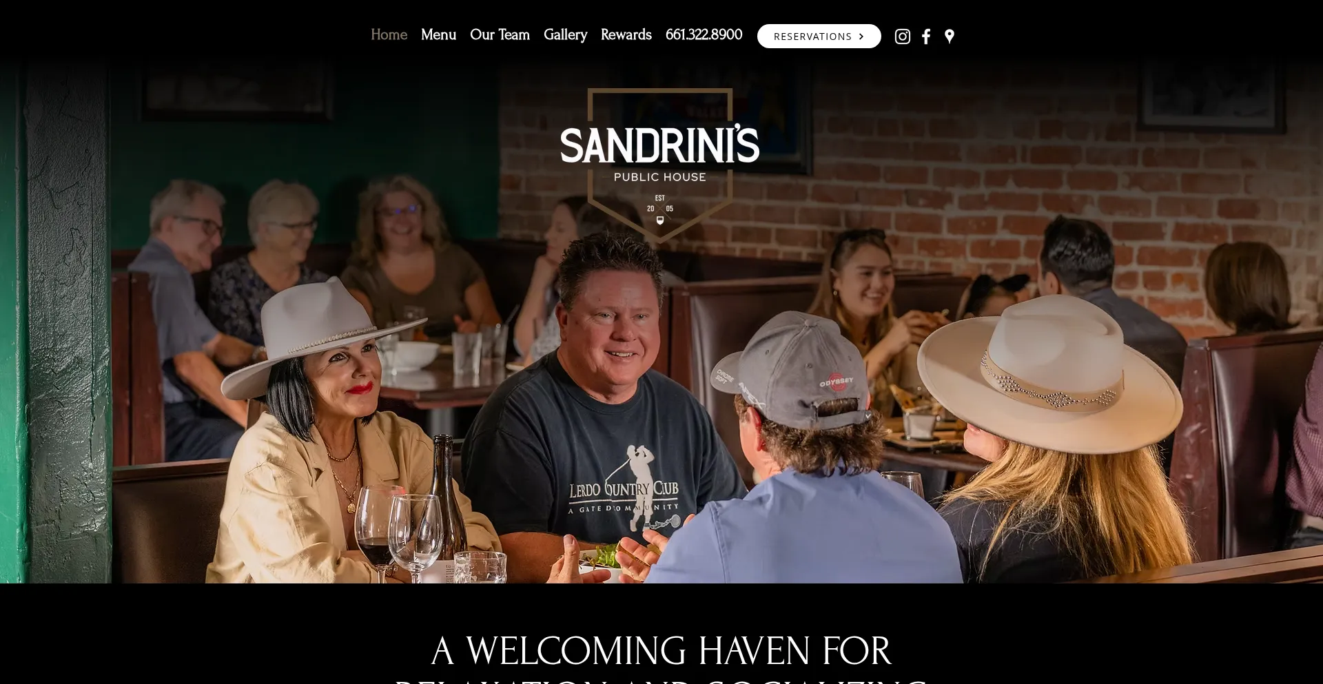 Website screenshot of Sandrinis.com