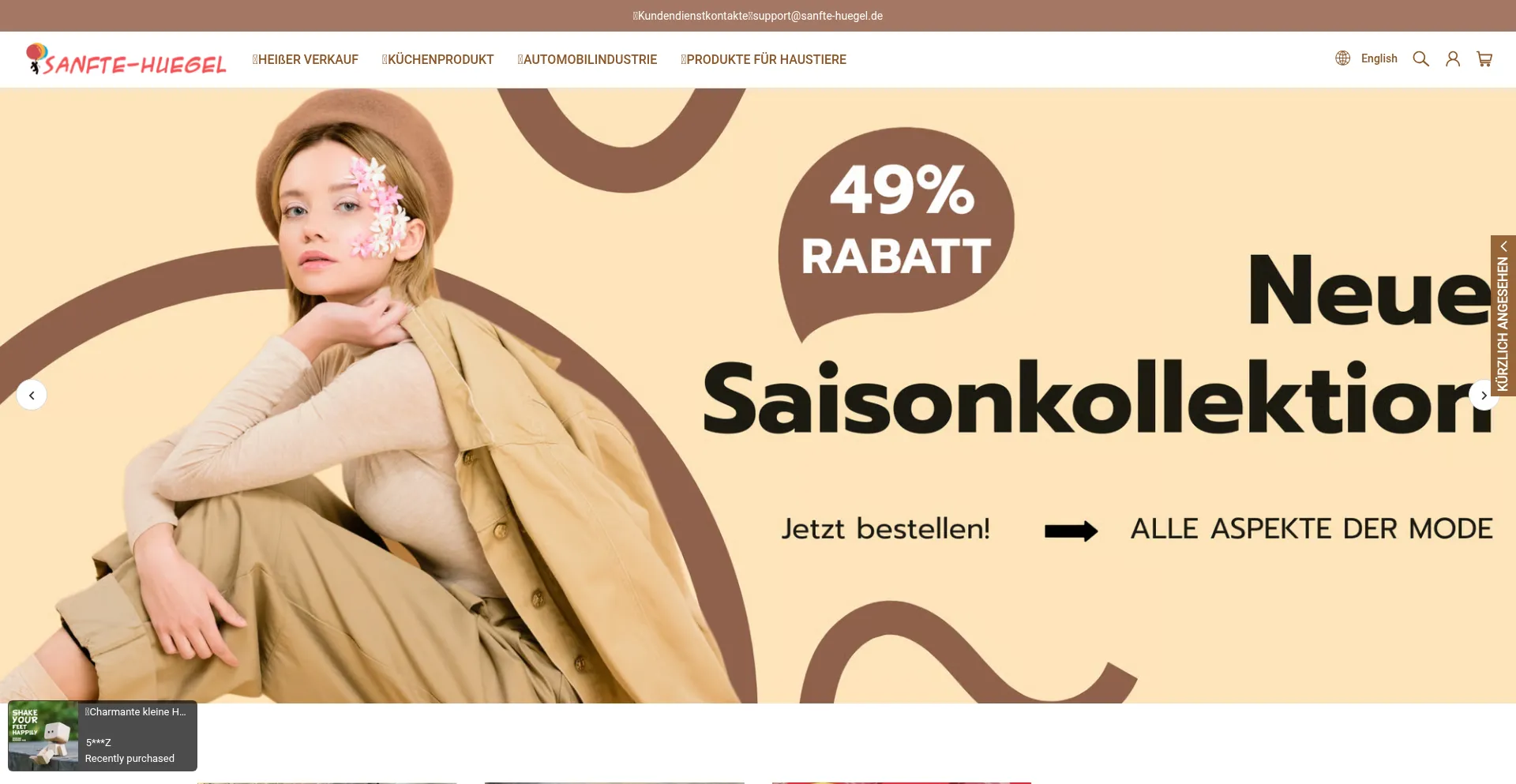 Website screenshot of Sanfte-huegel.de