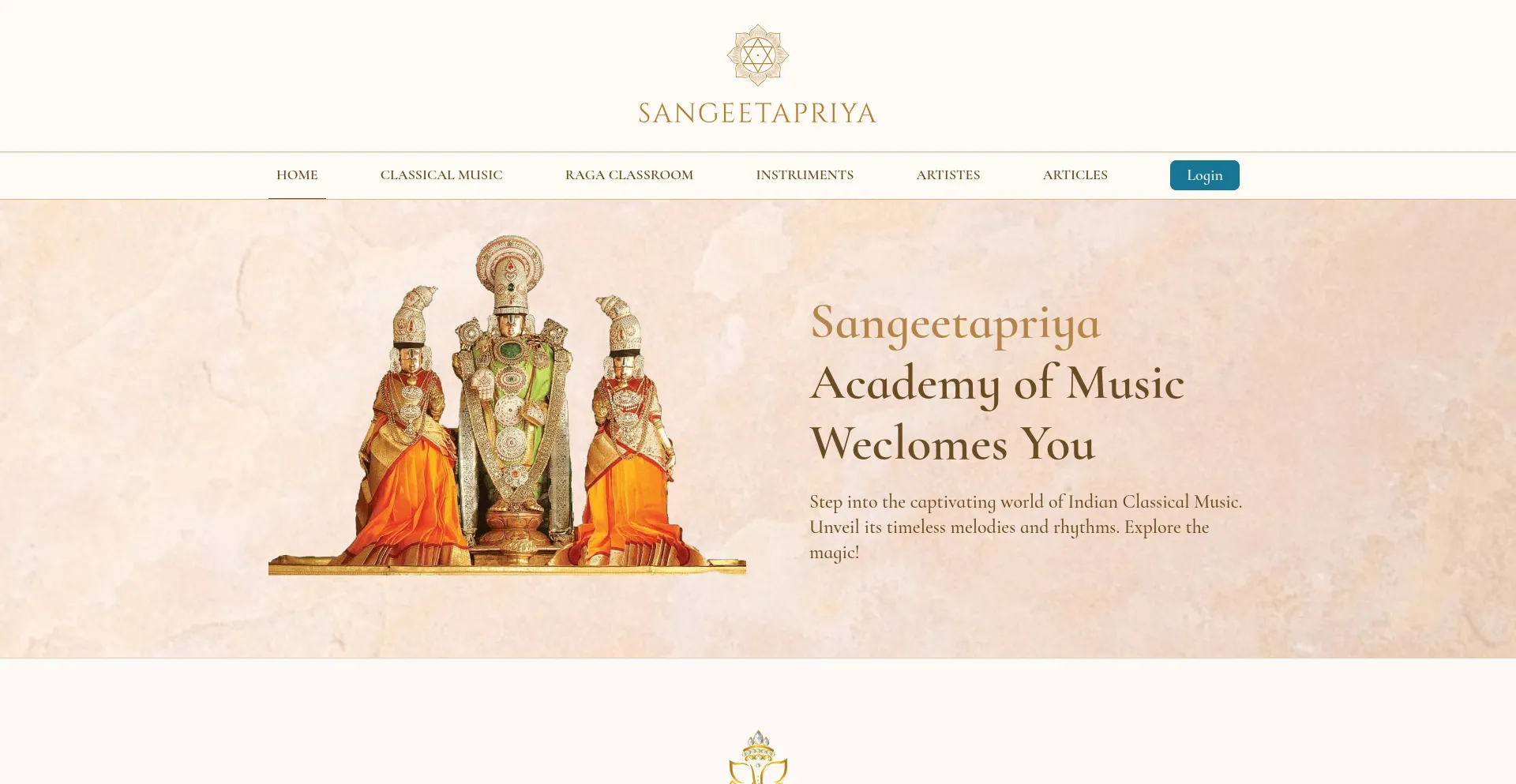 Sangeetapriya.com Screenshot