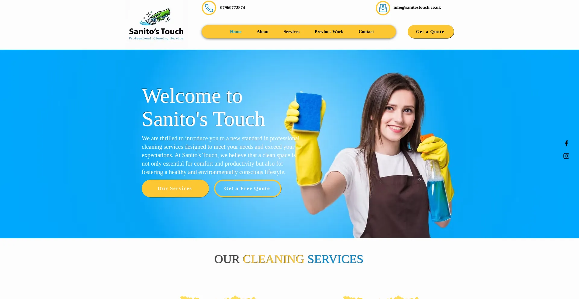 Sanitostouch.co.uk Screenshot