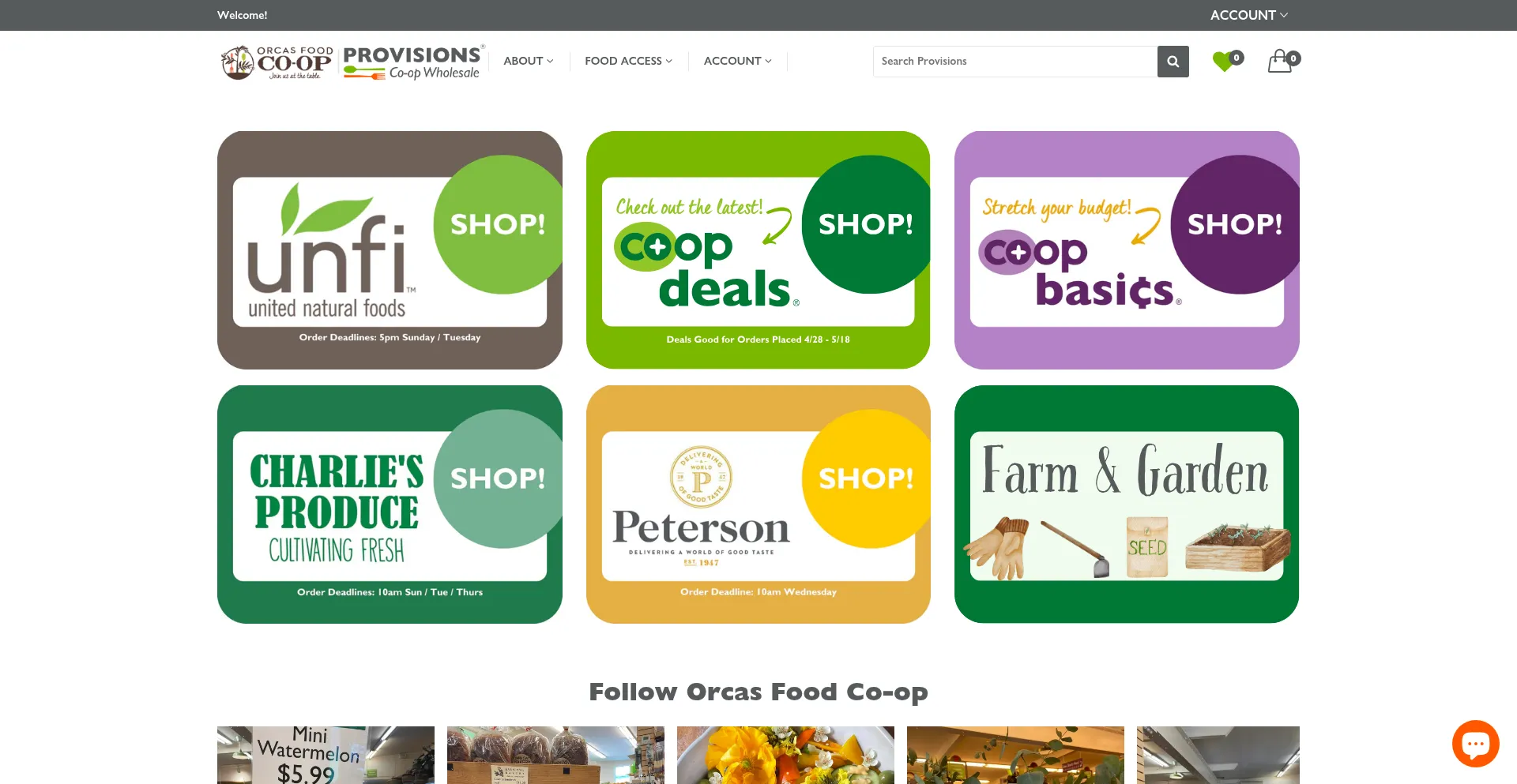 Website screenshot of Sanjuanislands.provisions.coop