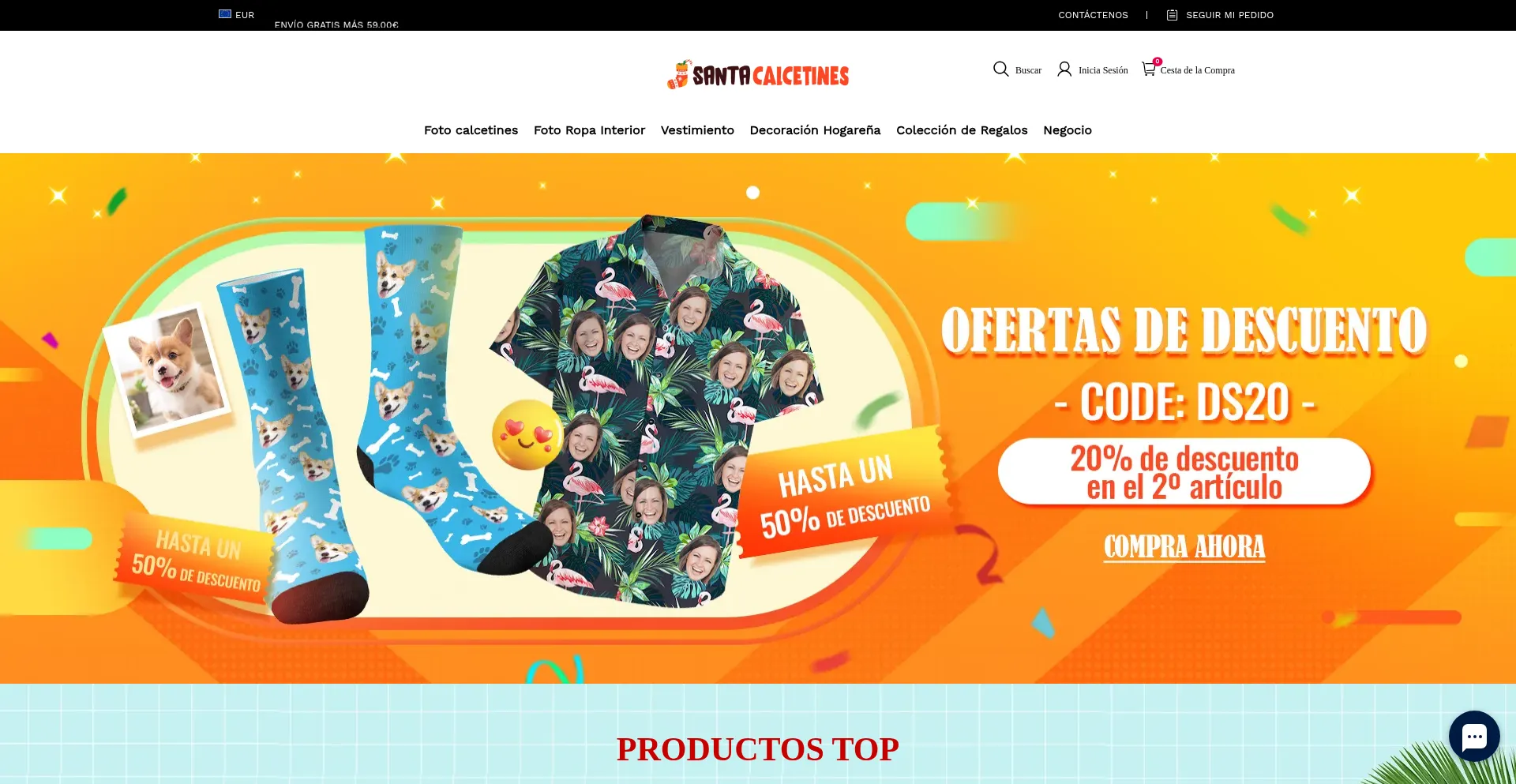 Santacalcetines.es Screenshot