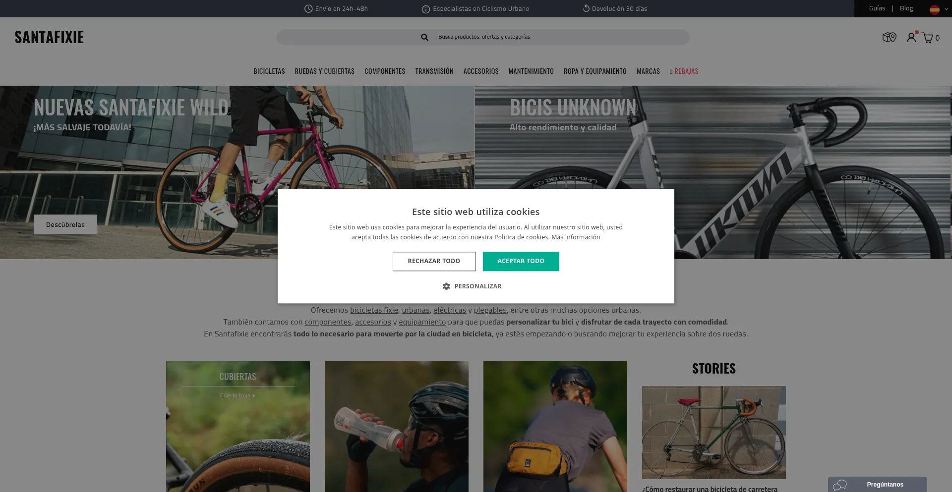 Website screenshot of Santafixie.com