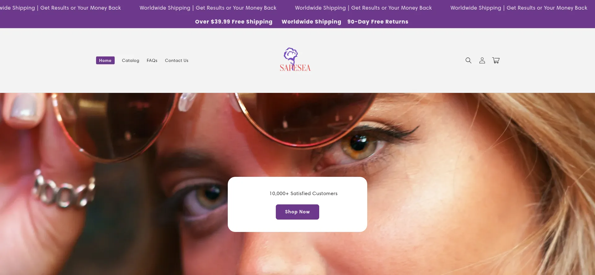 Website screenshot of Sapesea.com