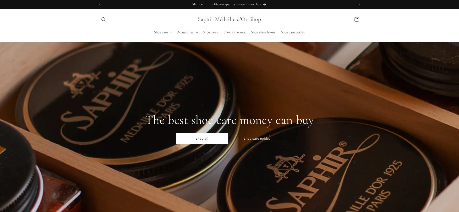 Saphirmedailledorshop.com Screenshot