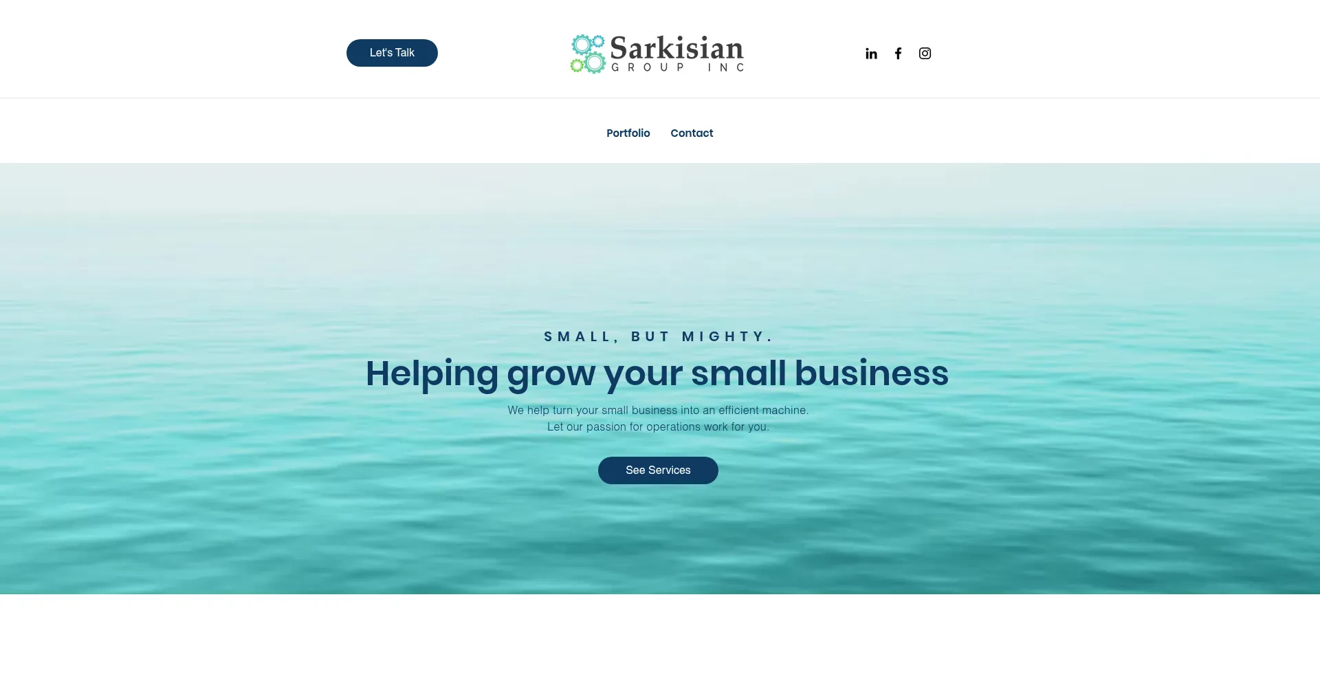 Website screenshot of Sarkisiangroup.com