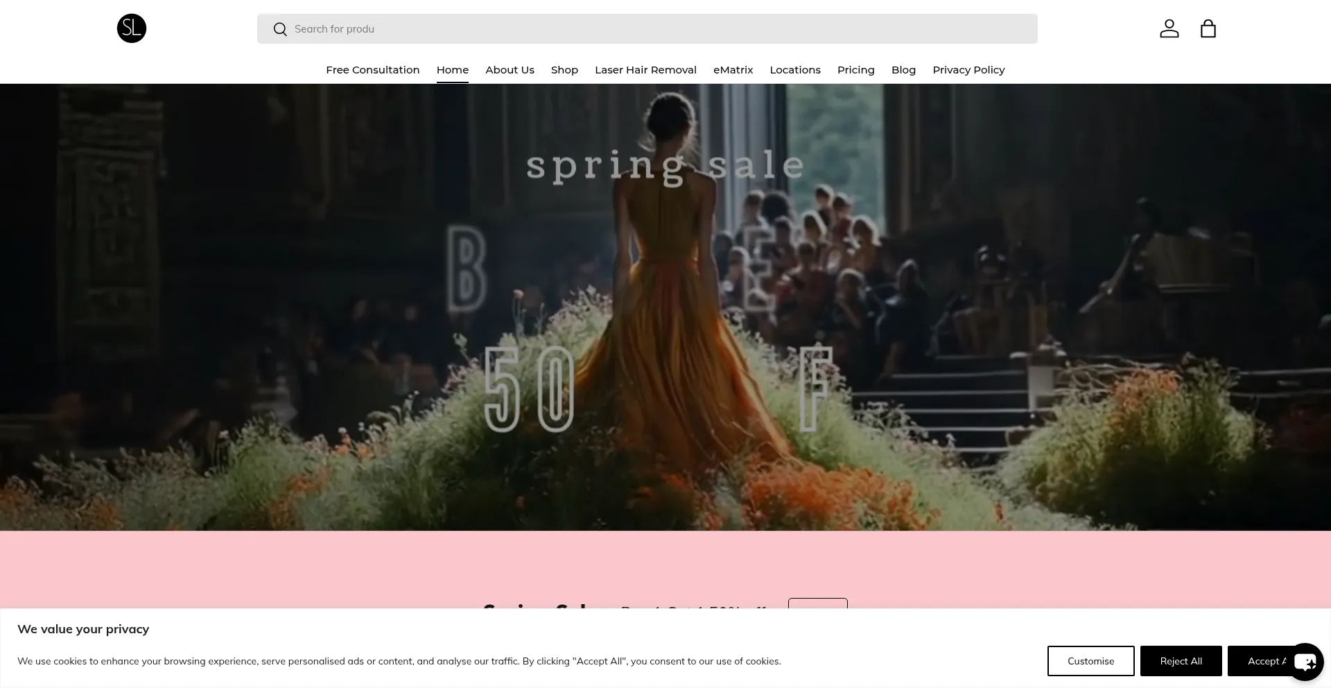 Website screenshot of Satorilaser.com