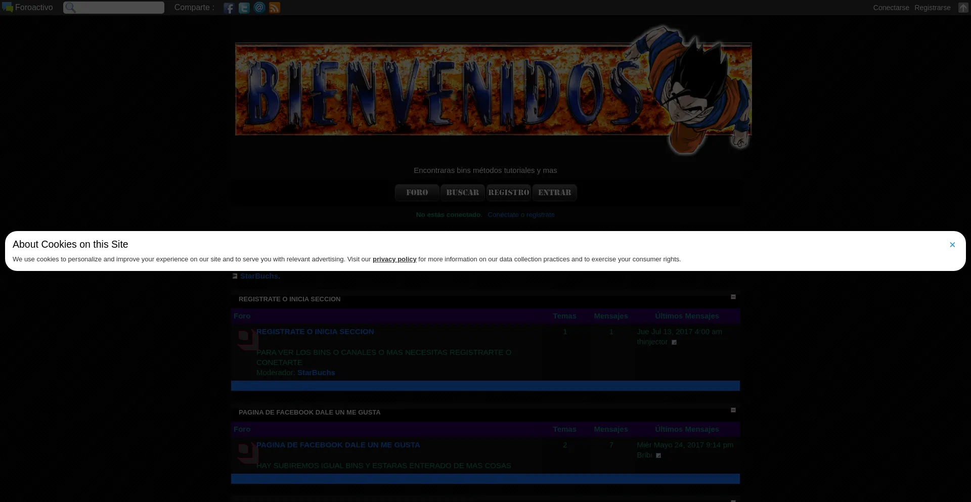 Website screenshot of Sbuchs.foroactivo.com