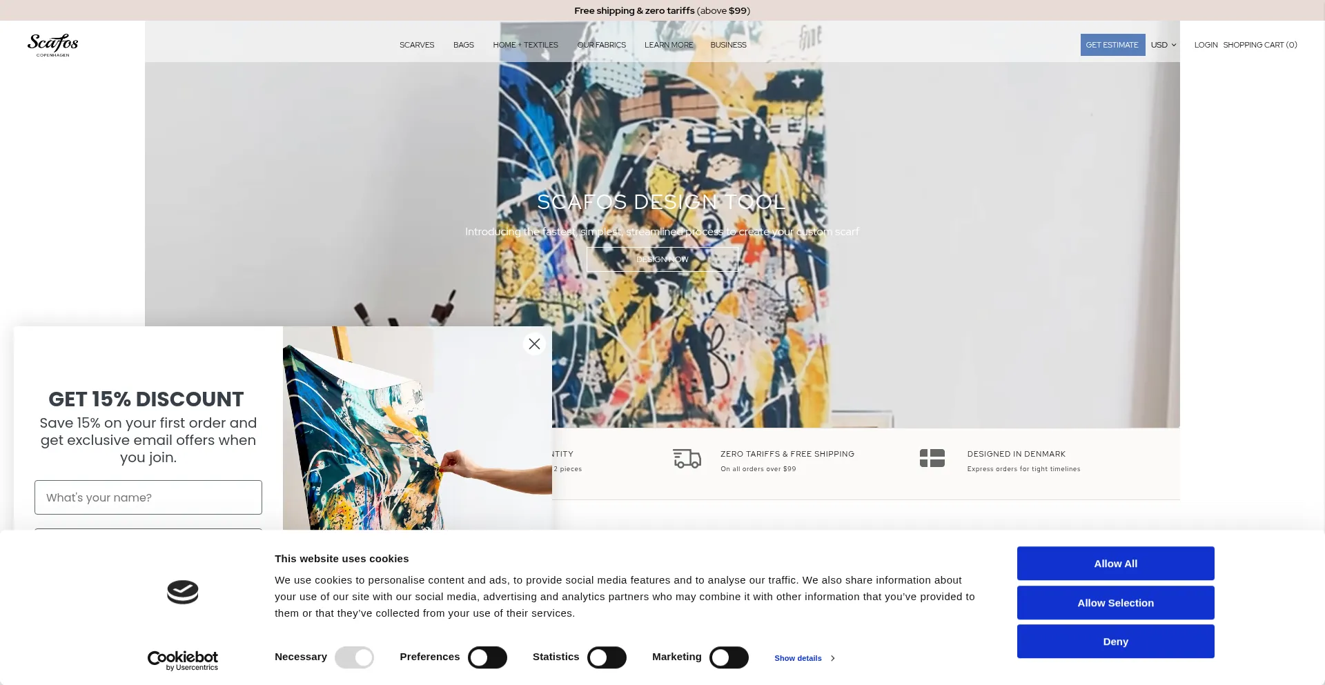 Website screenshot of Scafos.com