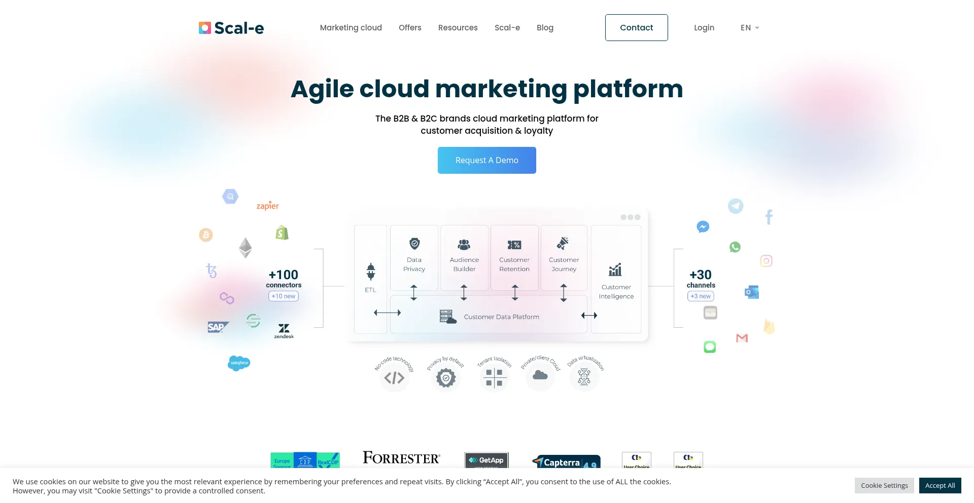 Website screenshot of Scal-e.com