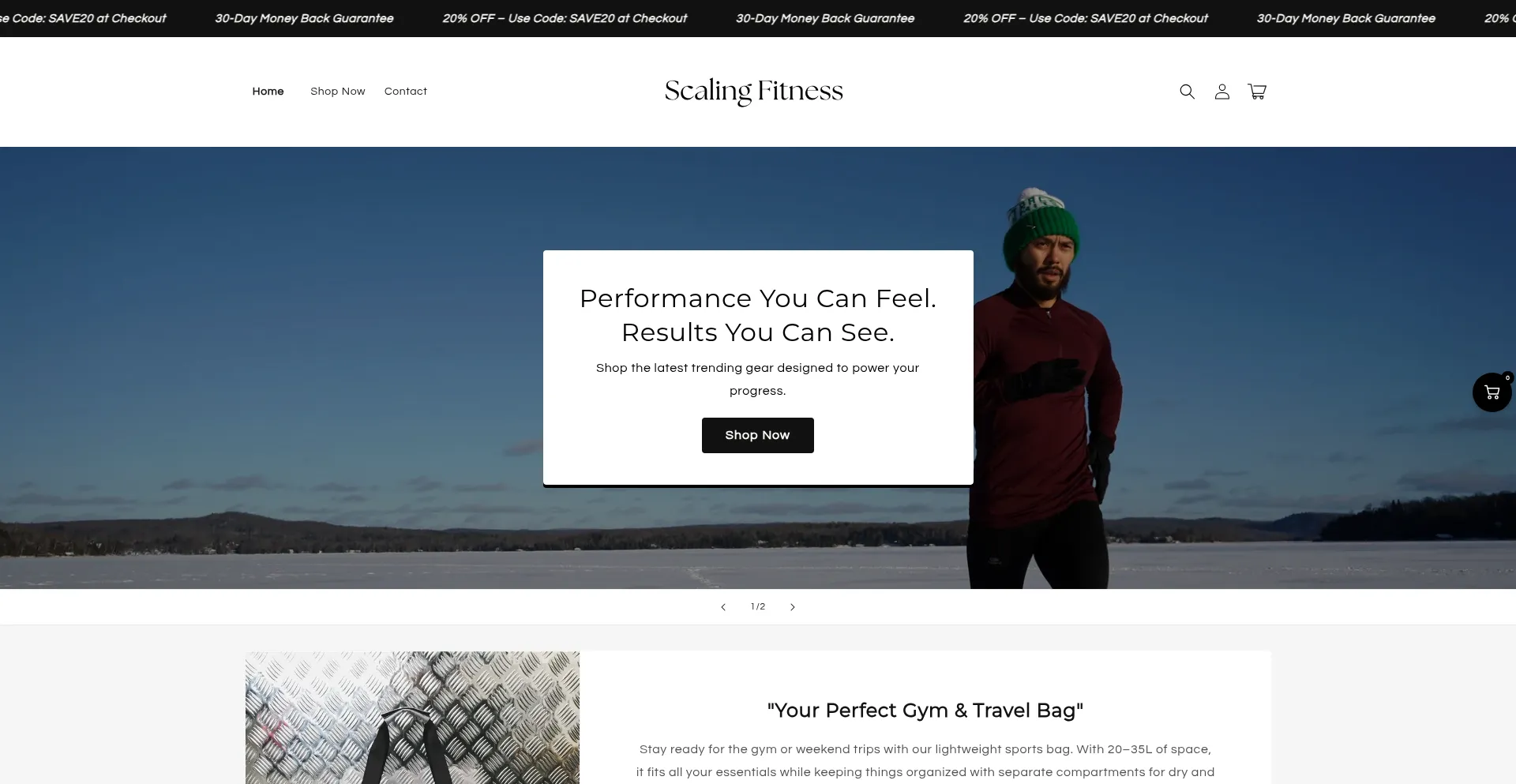 Website screenshot of Scalingfitness.us