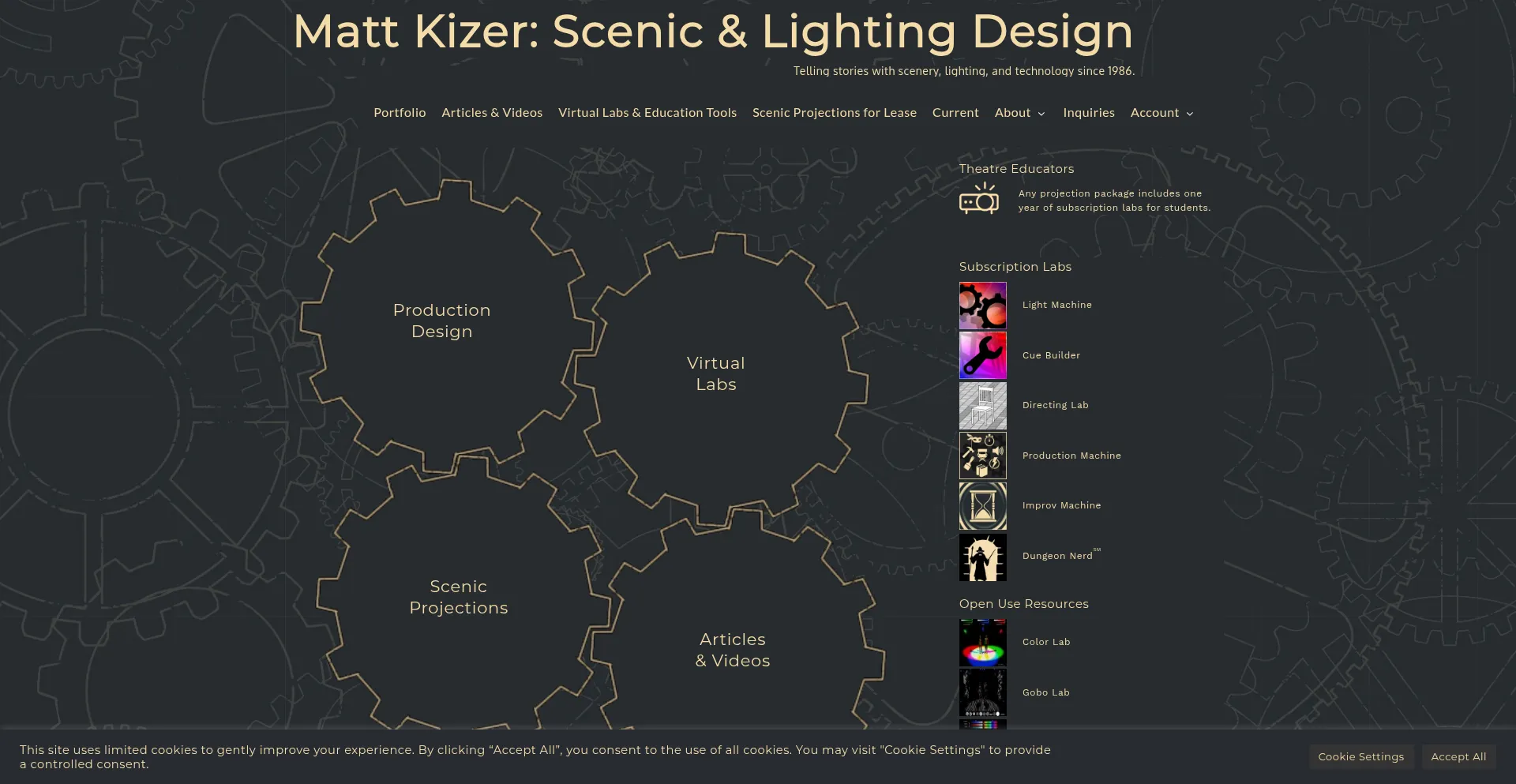 Website screenshot of Scenicandlighting.com