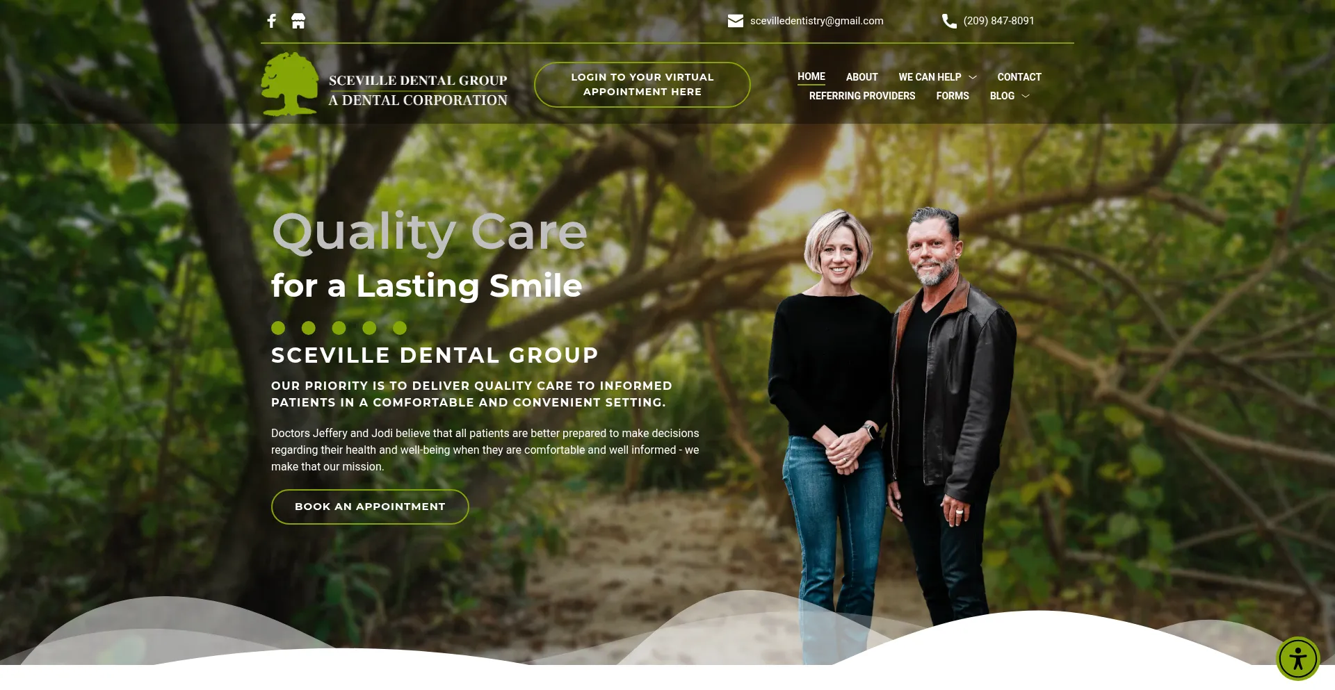 Website screenshot of Scevilledentistry.com