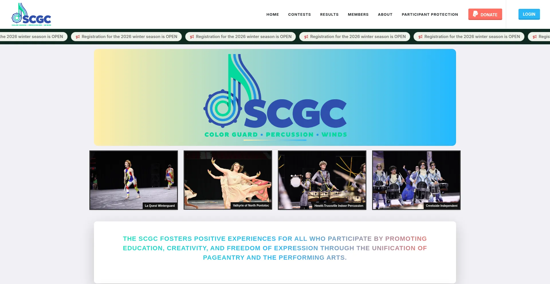 Scgconline.org Screenshot