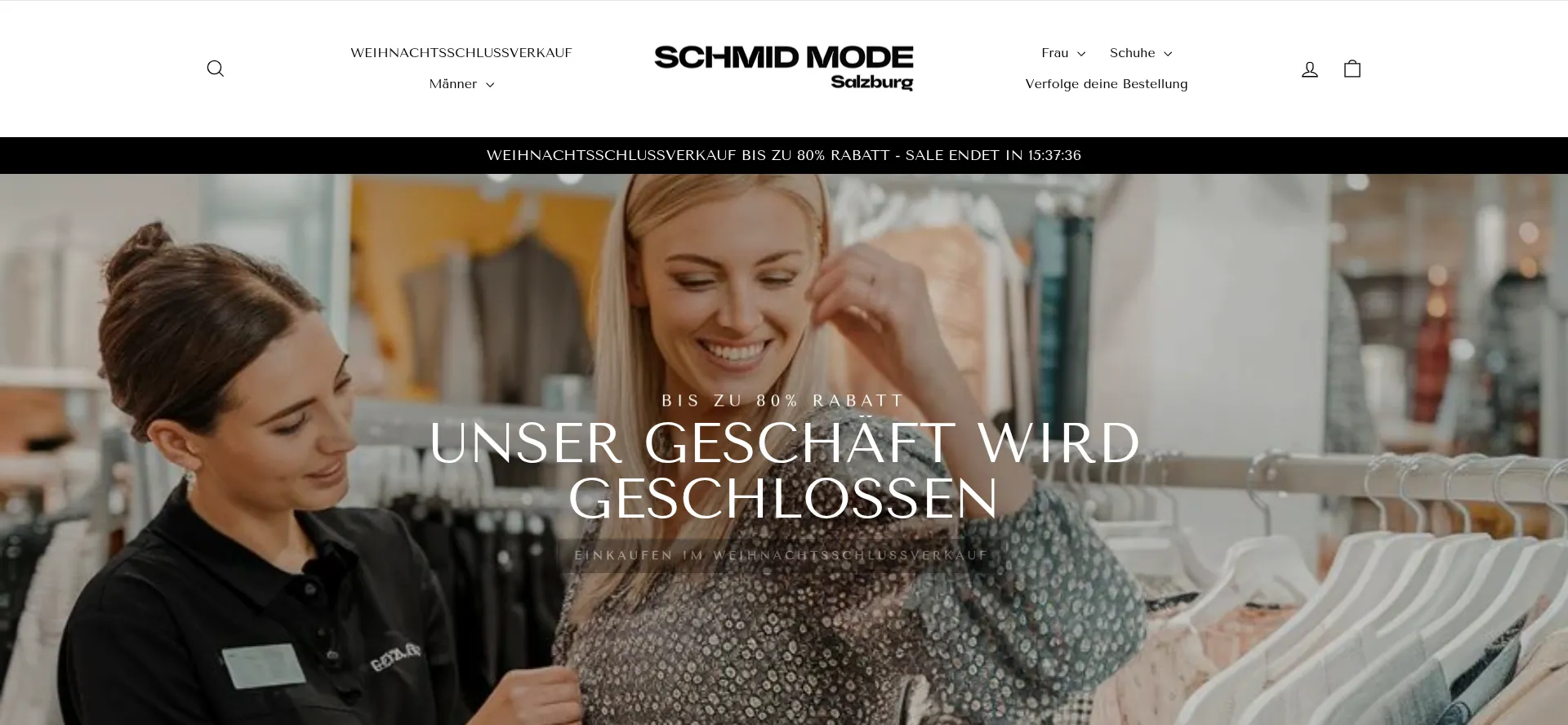 Website screenshot of Schmidmodesalzburg.de