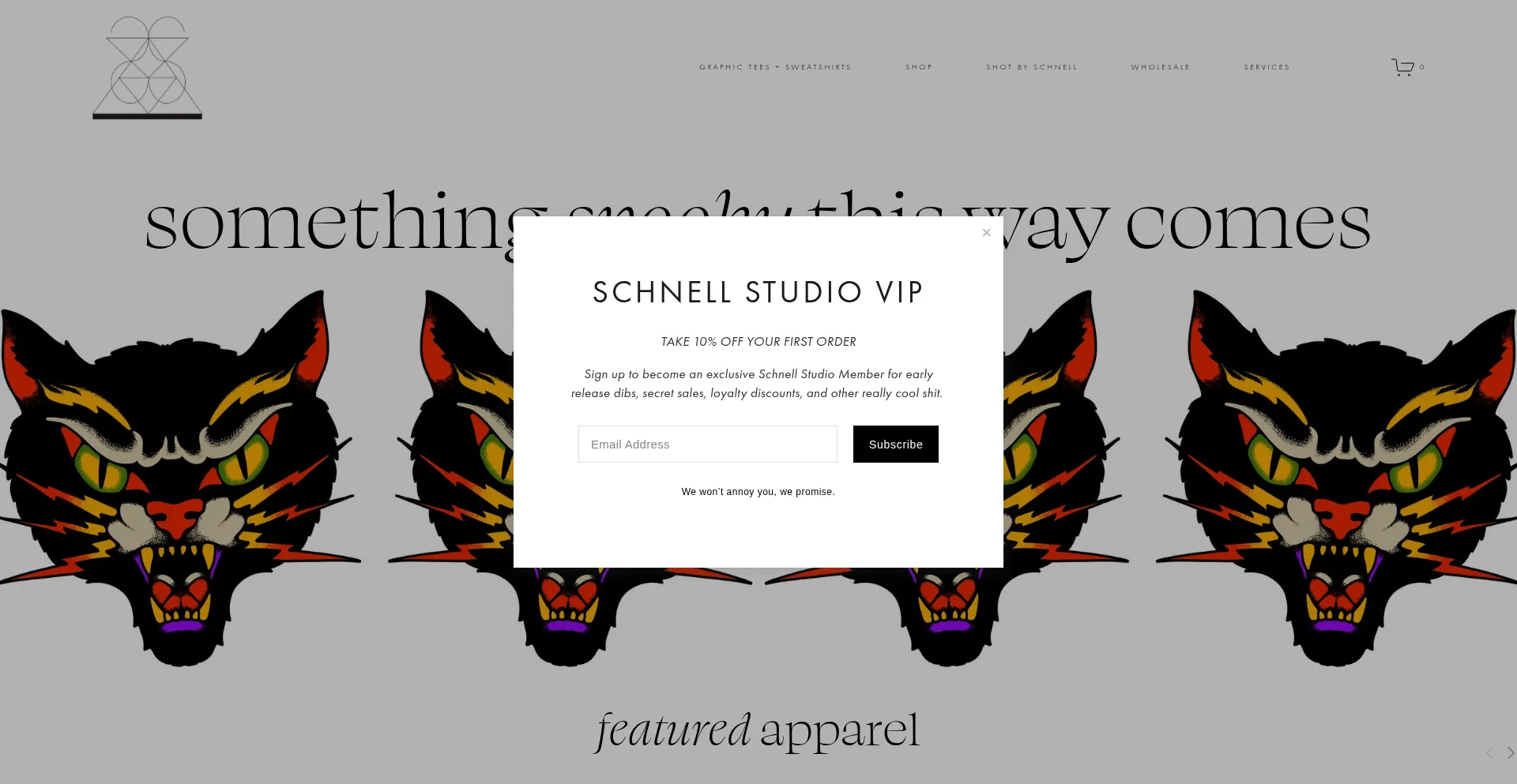 Website screenshot of Schnellstudioart.com