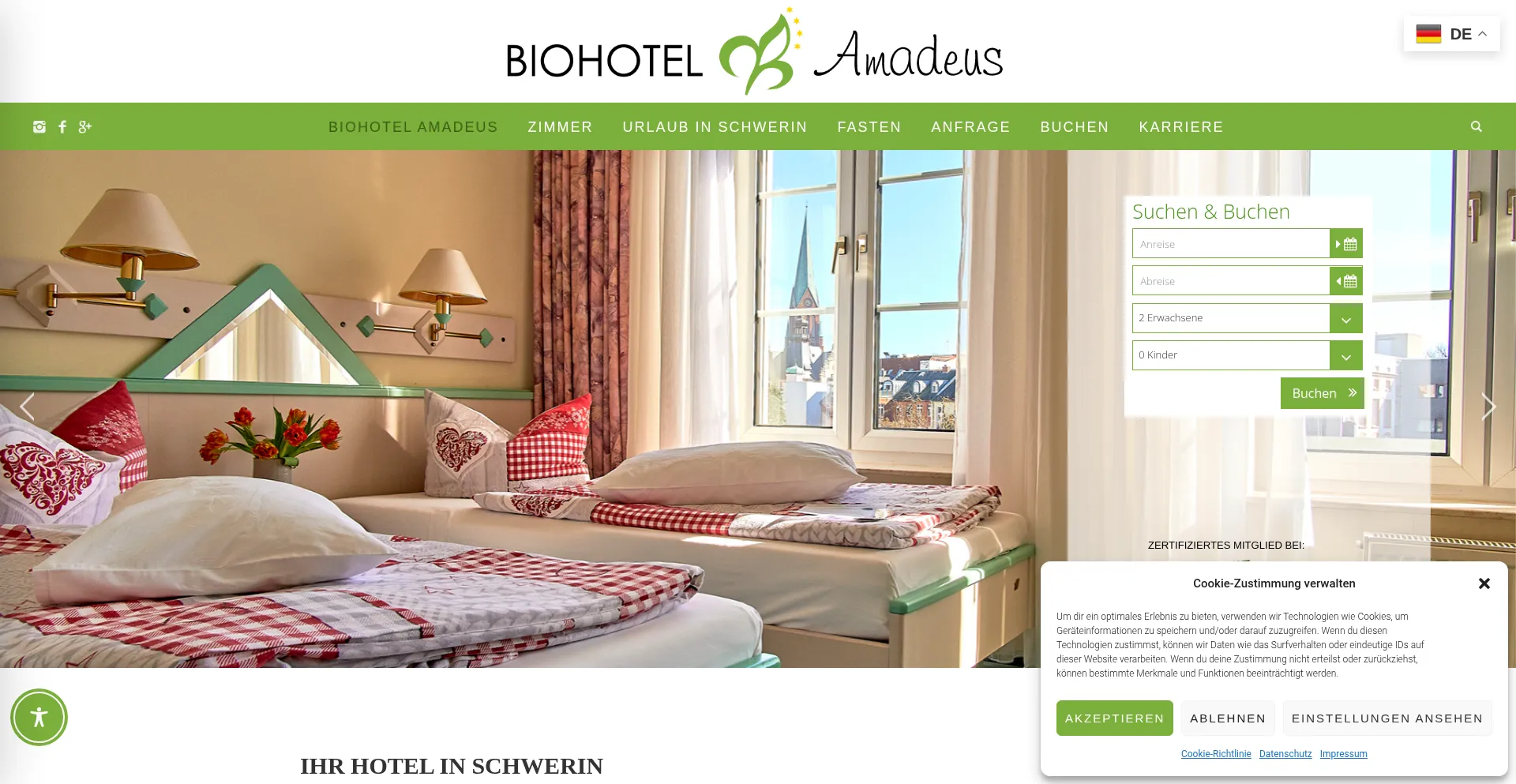 Website screenshot of Schwerin.bio