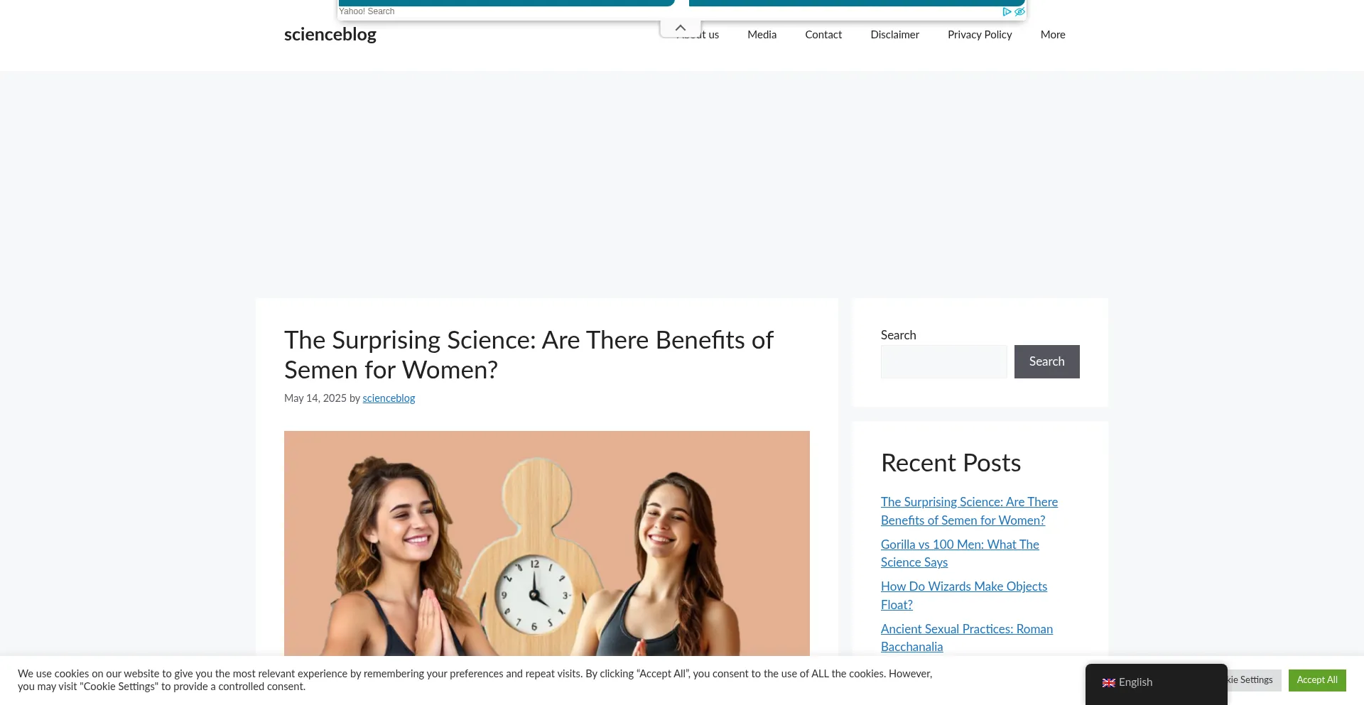 Scienceblog.co.uk Screenshot