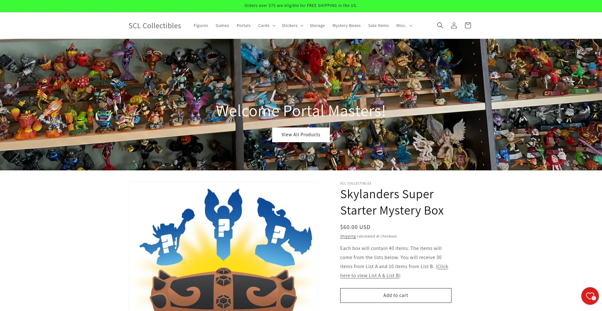 Sclcollectibles.com Screenshot