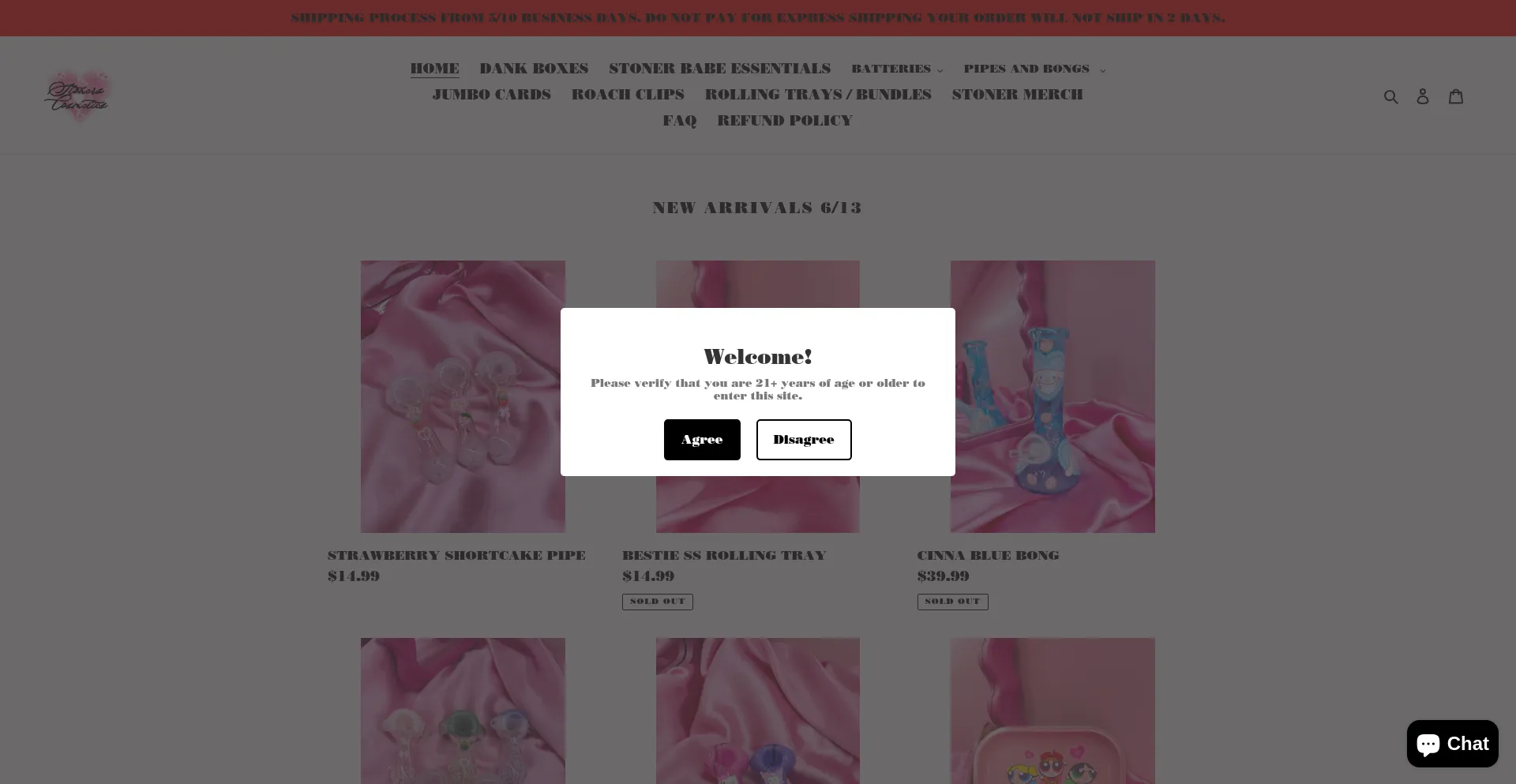 Website screenshot of Scosmetics.shop