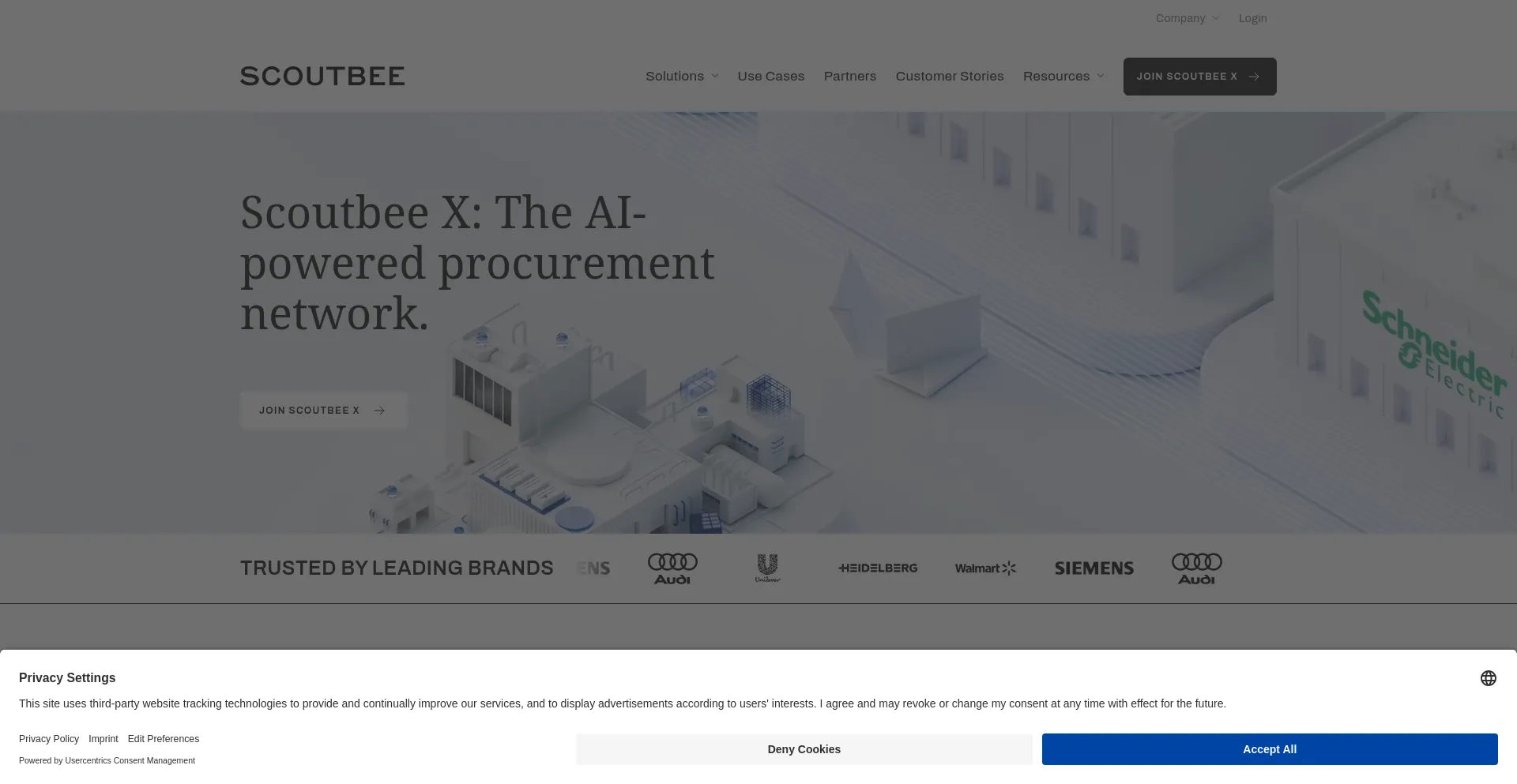 Website screenshot of Scoutbee.com