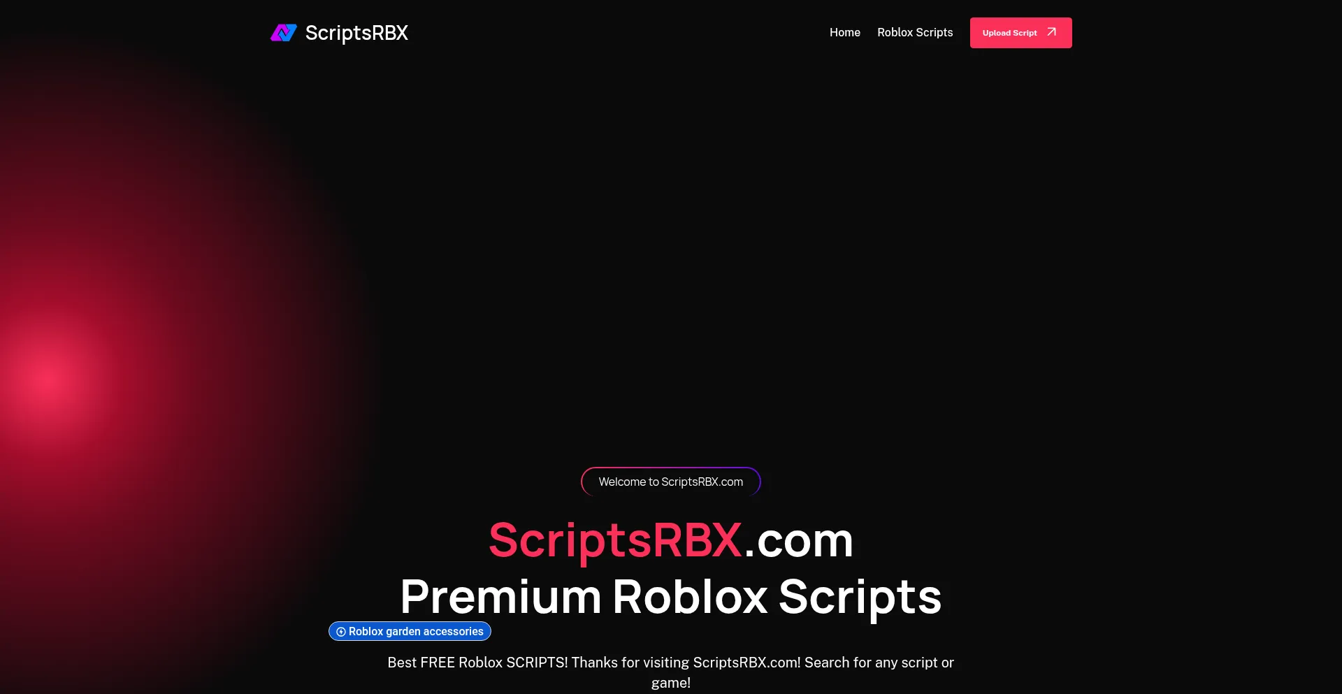 Website screenshot of Scriptsrbx.com