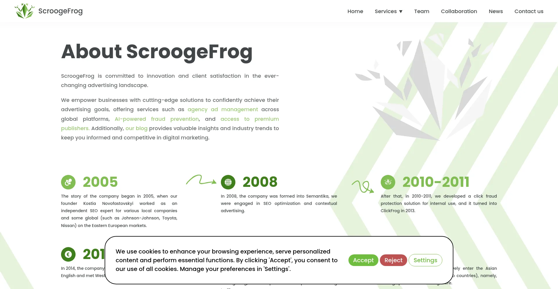 Scroogefrog.com Screenshot