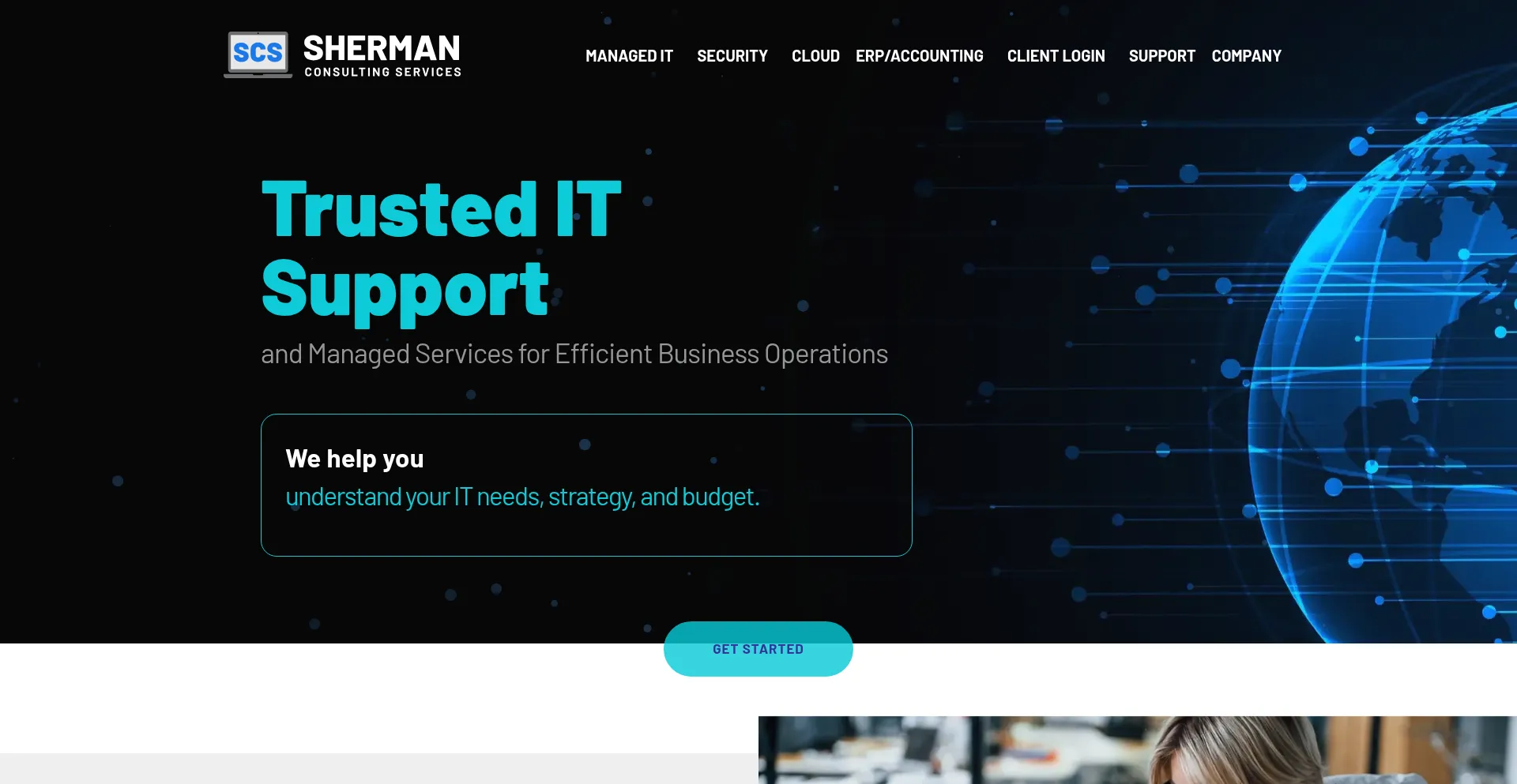 Website screenshot of Scs.com
