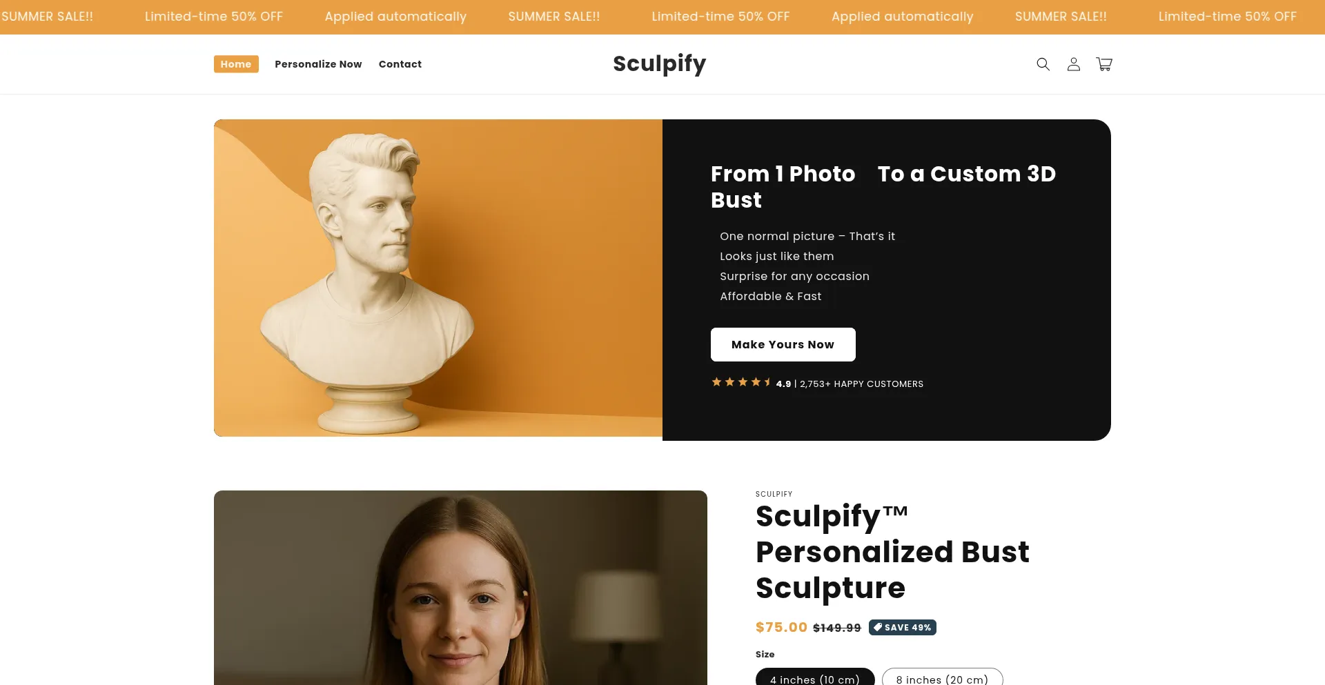 Sculpify.shop Screenshot