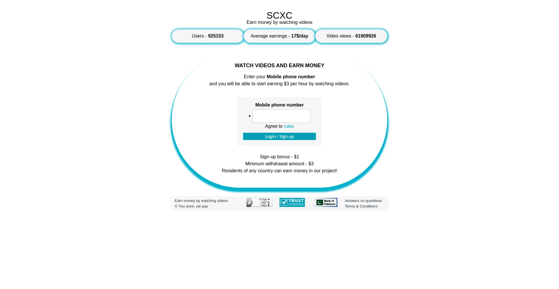 Website screenshot of Scxc.pw