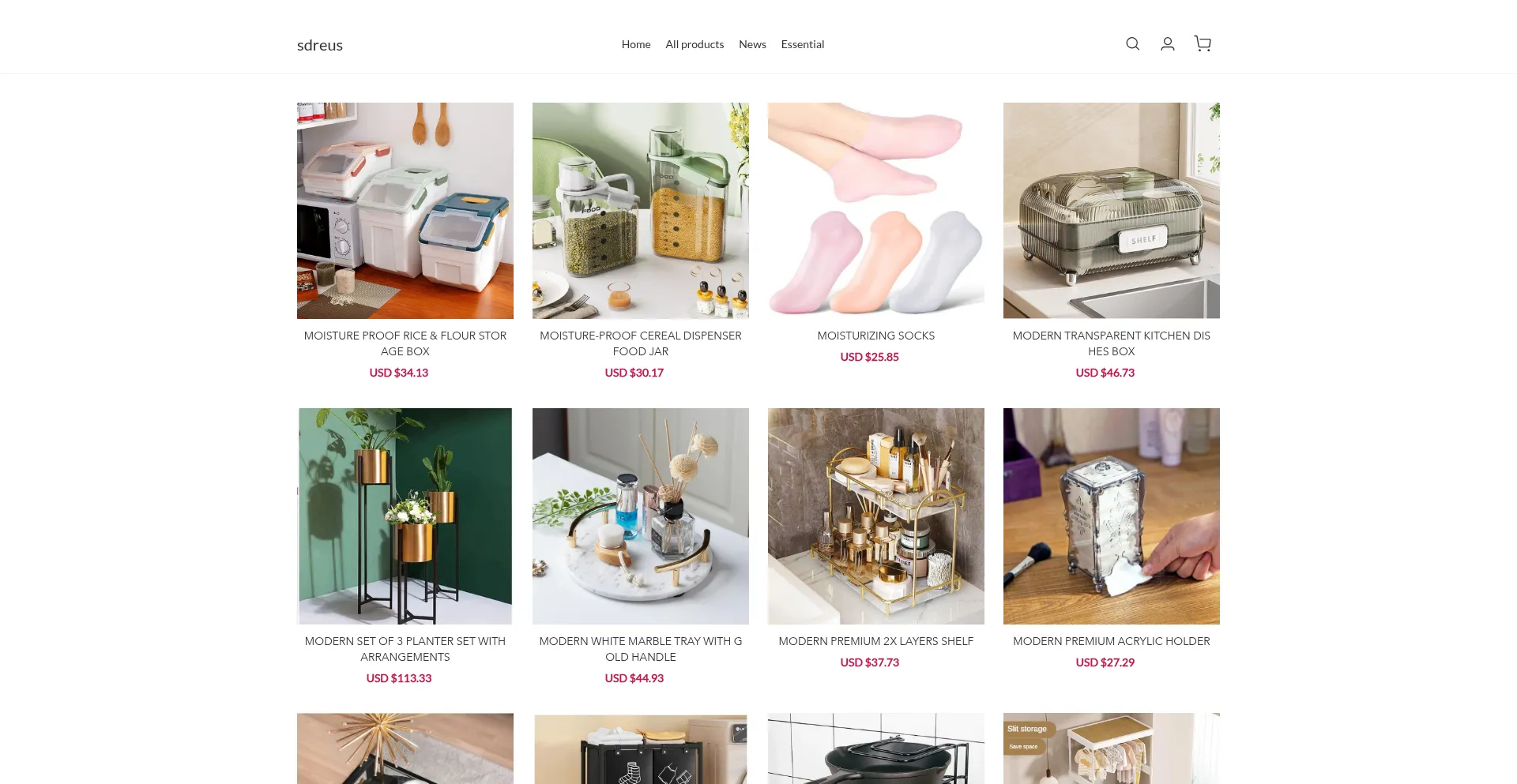Website screenshot of Sdreus.com