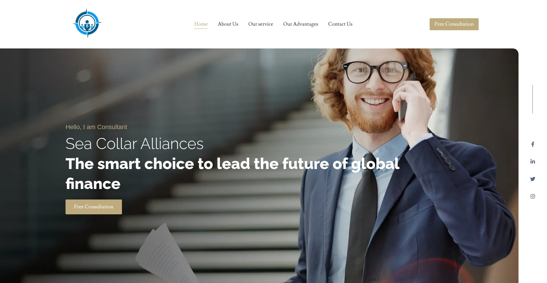 Website screenshot of Seacollar-alliances.com