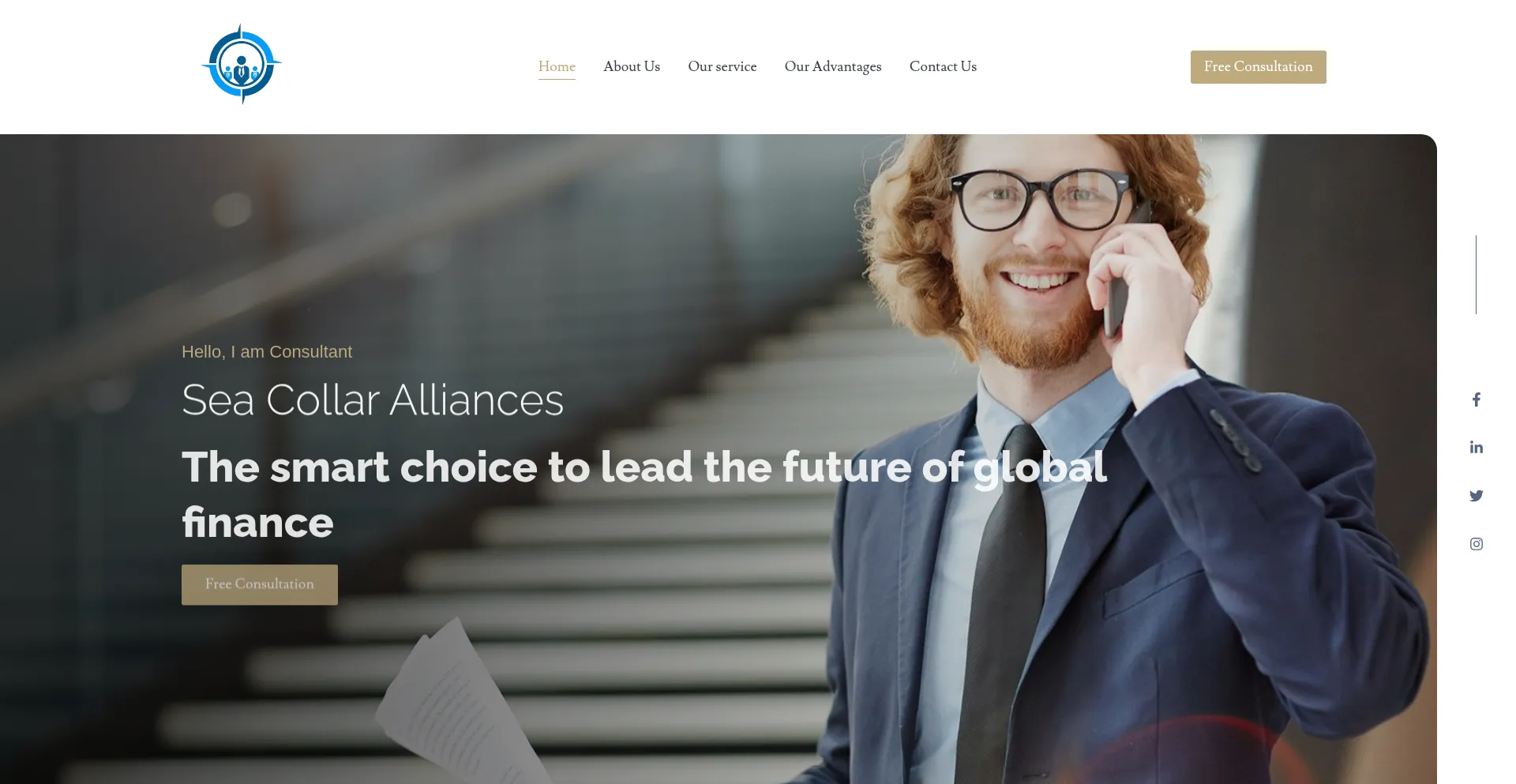 Website screenshot of Seacollar-alliances.net