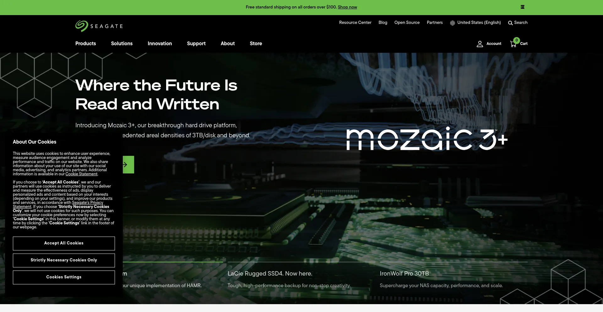 Seagate.com Screenshot