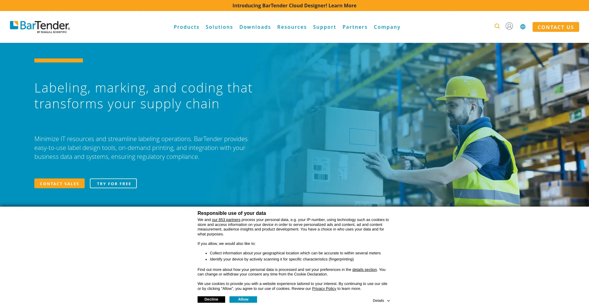 Website screenshot of Seagullscientific.com