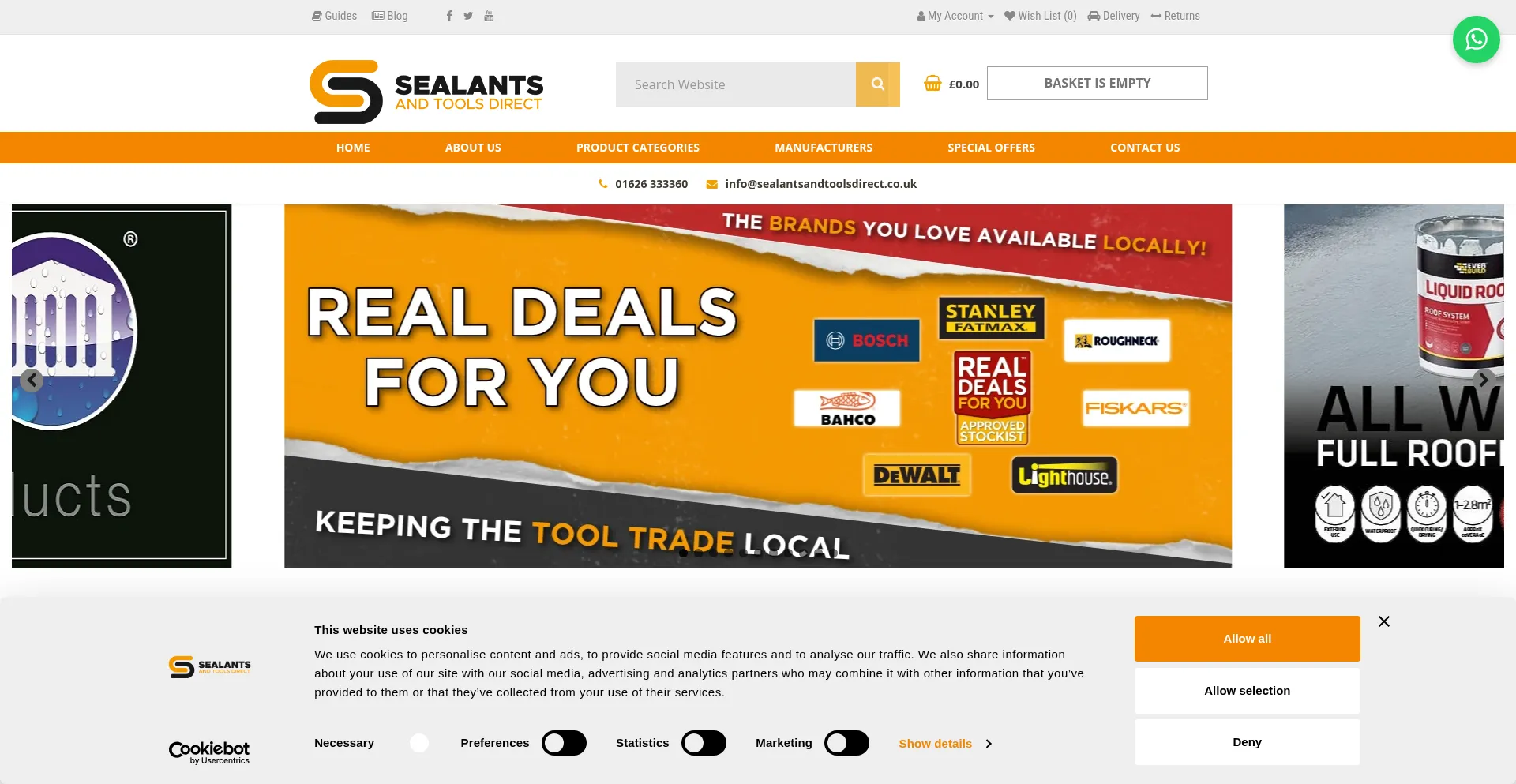 Sealantsandtoolsdirect.co.uk Screenshot