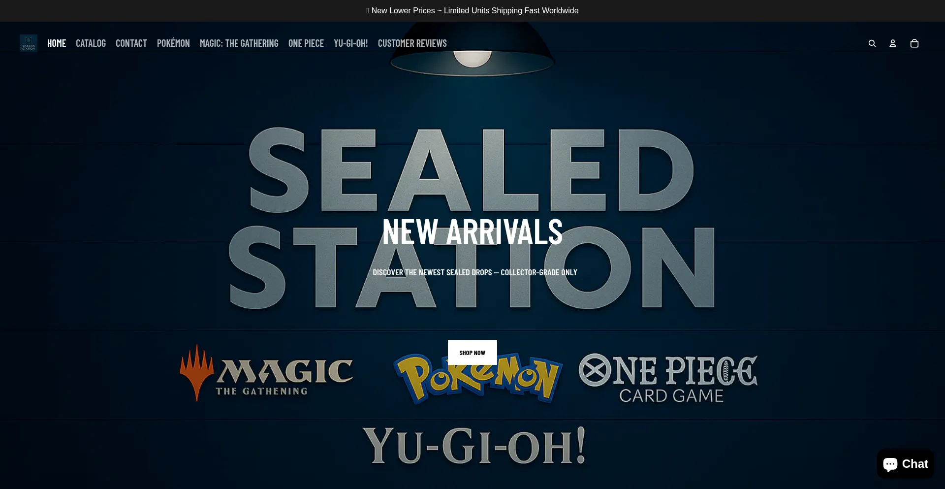 Website screenshot of Sealedstation.com