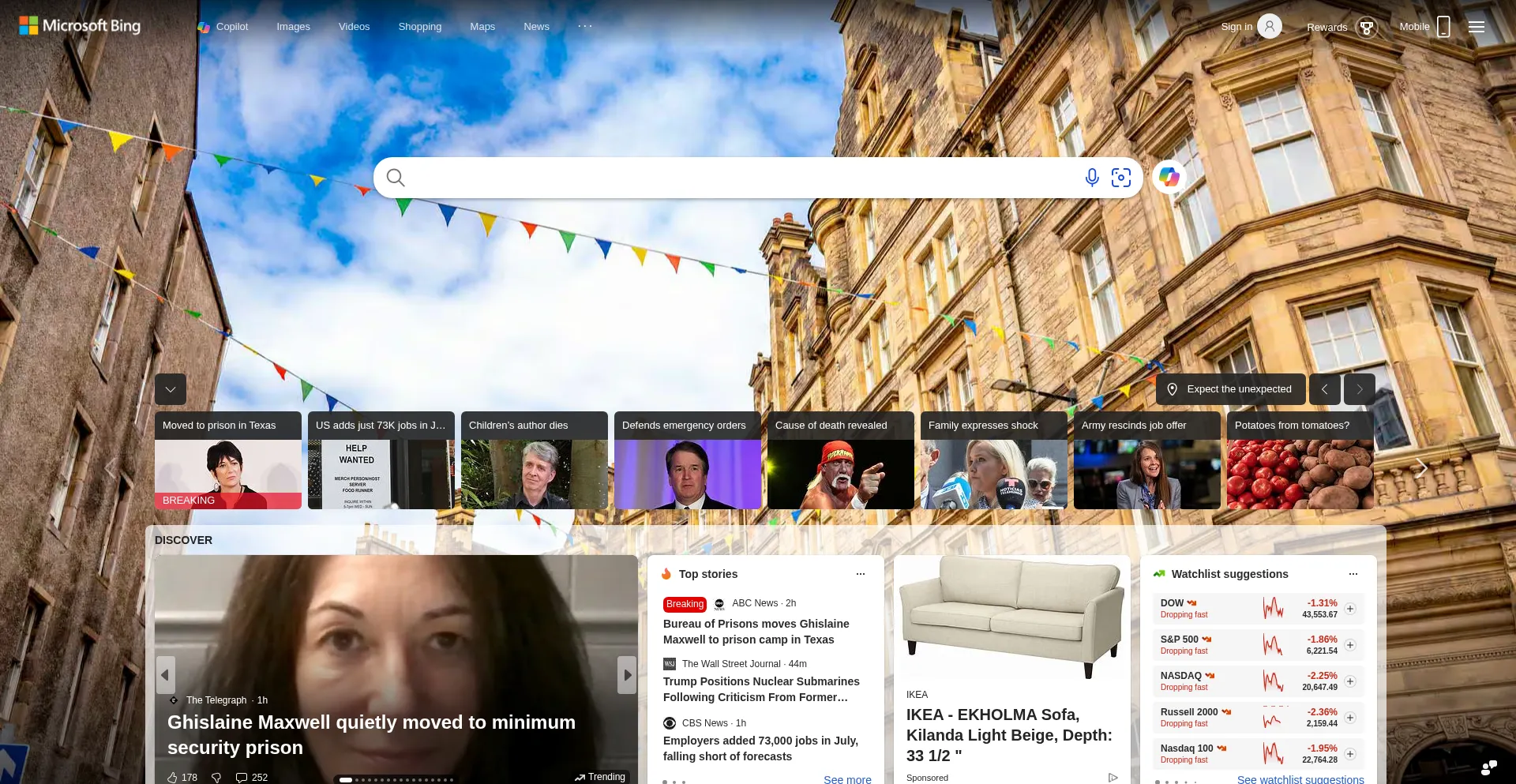 Website screenshot of Searchersnap.com