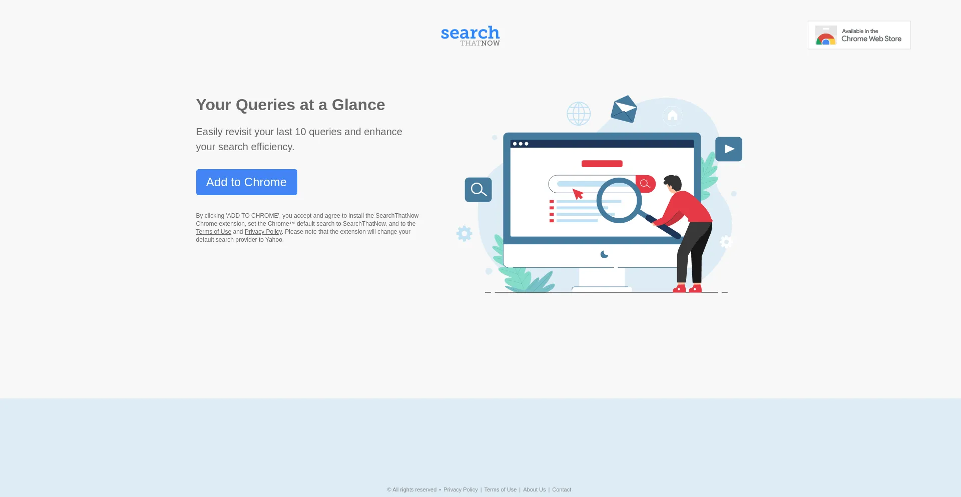 Website screenshot of Searchthatnow.online
