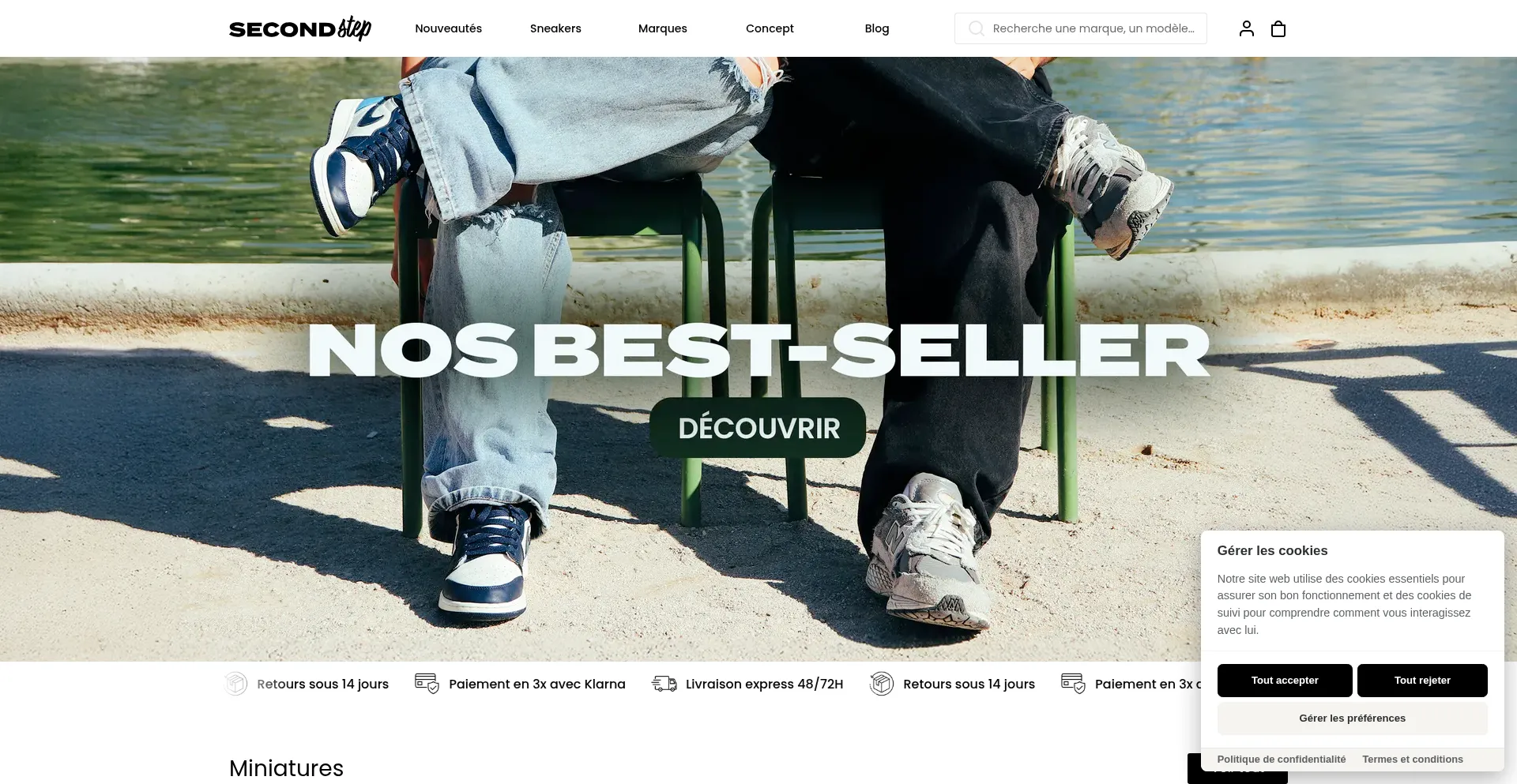 Website screenshot of Second-step.fr