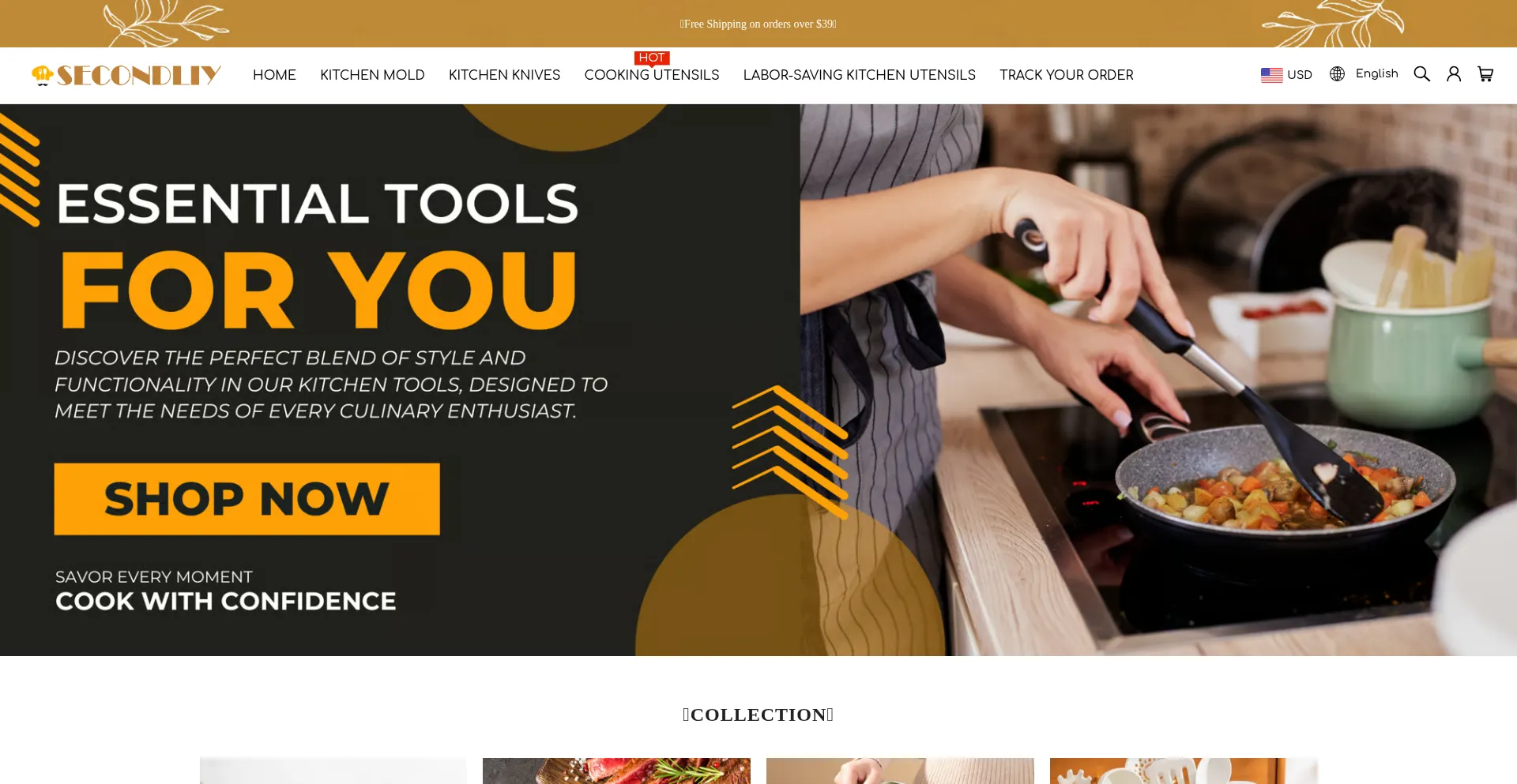 Website screenshot of Secondliy.com