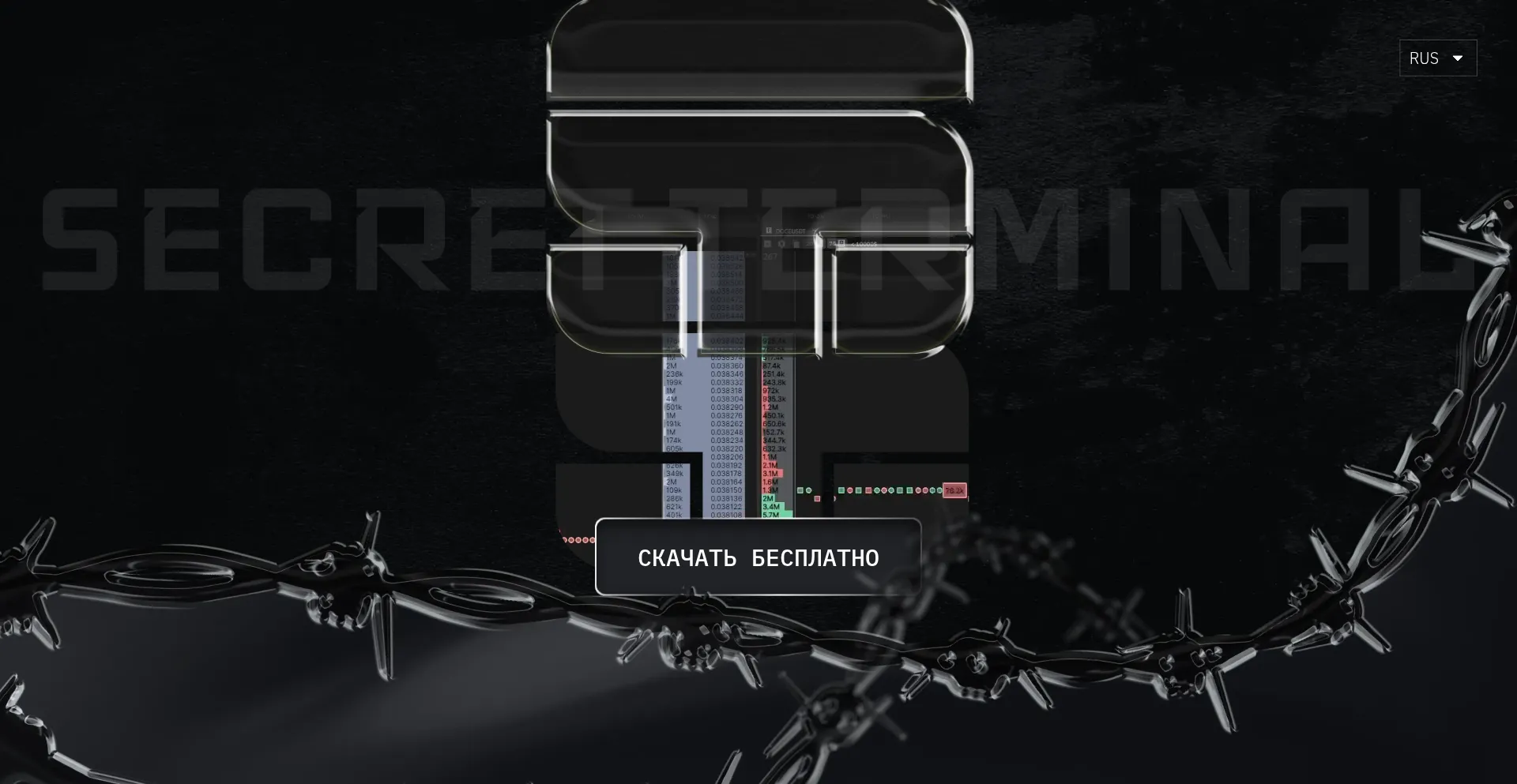 Website screenshot of Secret-terminal.com