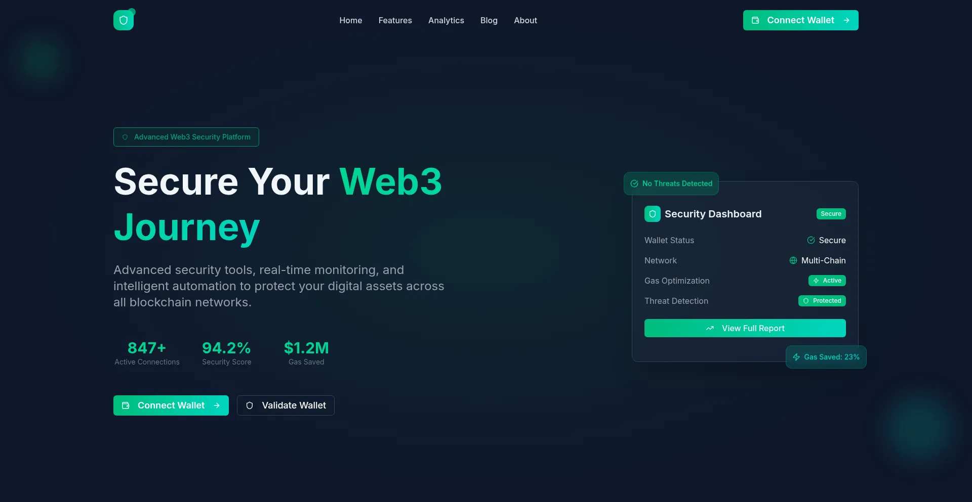 Website screenshot of Secure-bridgedapps.vercel.app