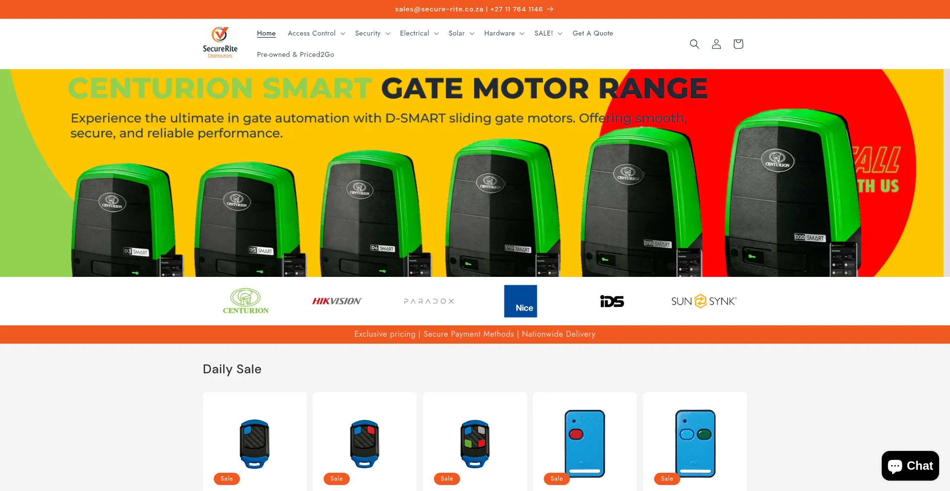 Secure-rite.co.za Screenshot