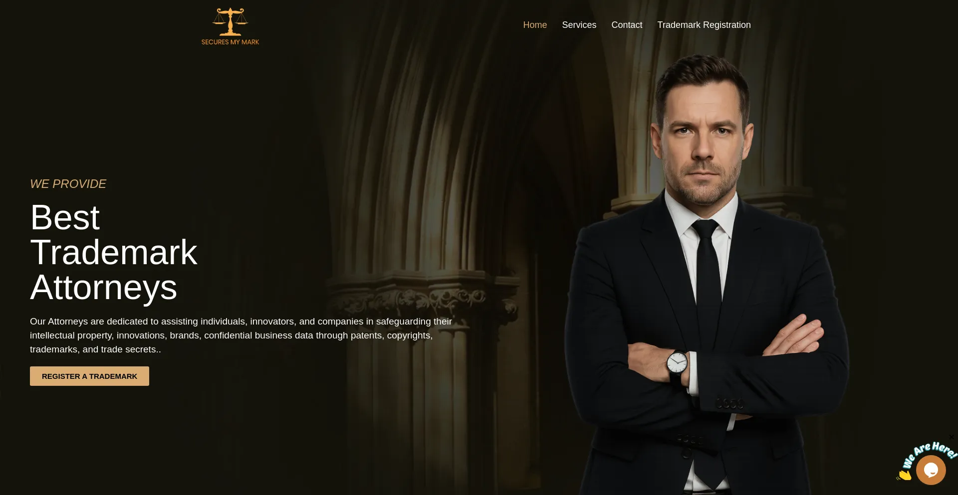 Website screenshot of Securesmymark.com