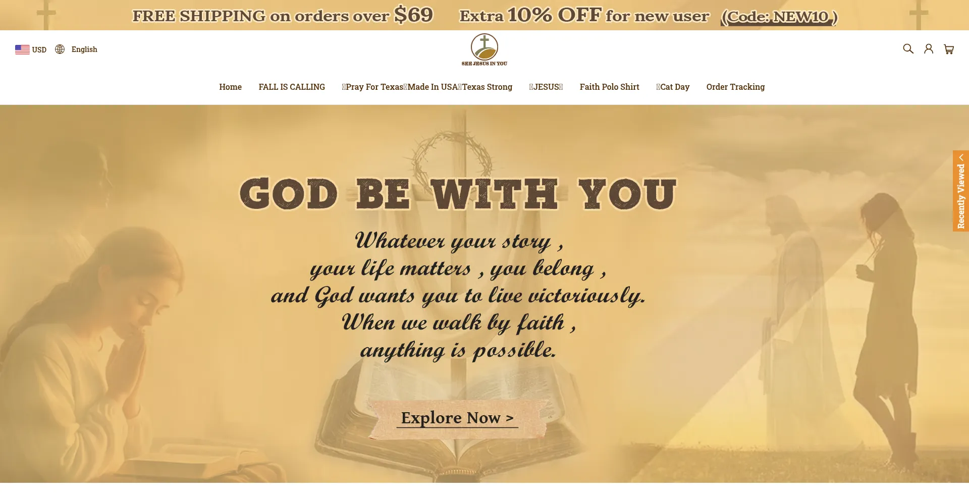 Website screenshot of Seejesusinyou.com