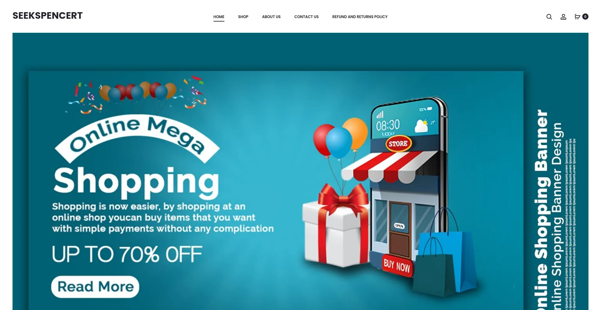 Website screenshot of Seekspencert.shop