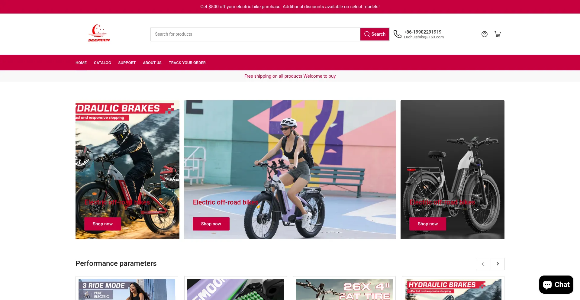 Website screenshot of Seemoonebike.com